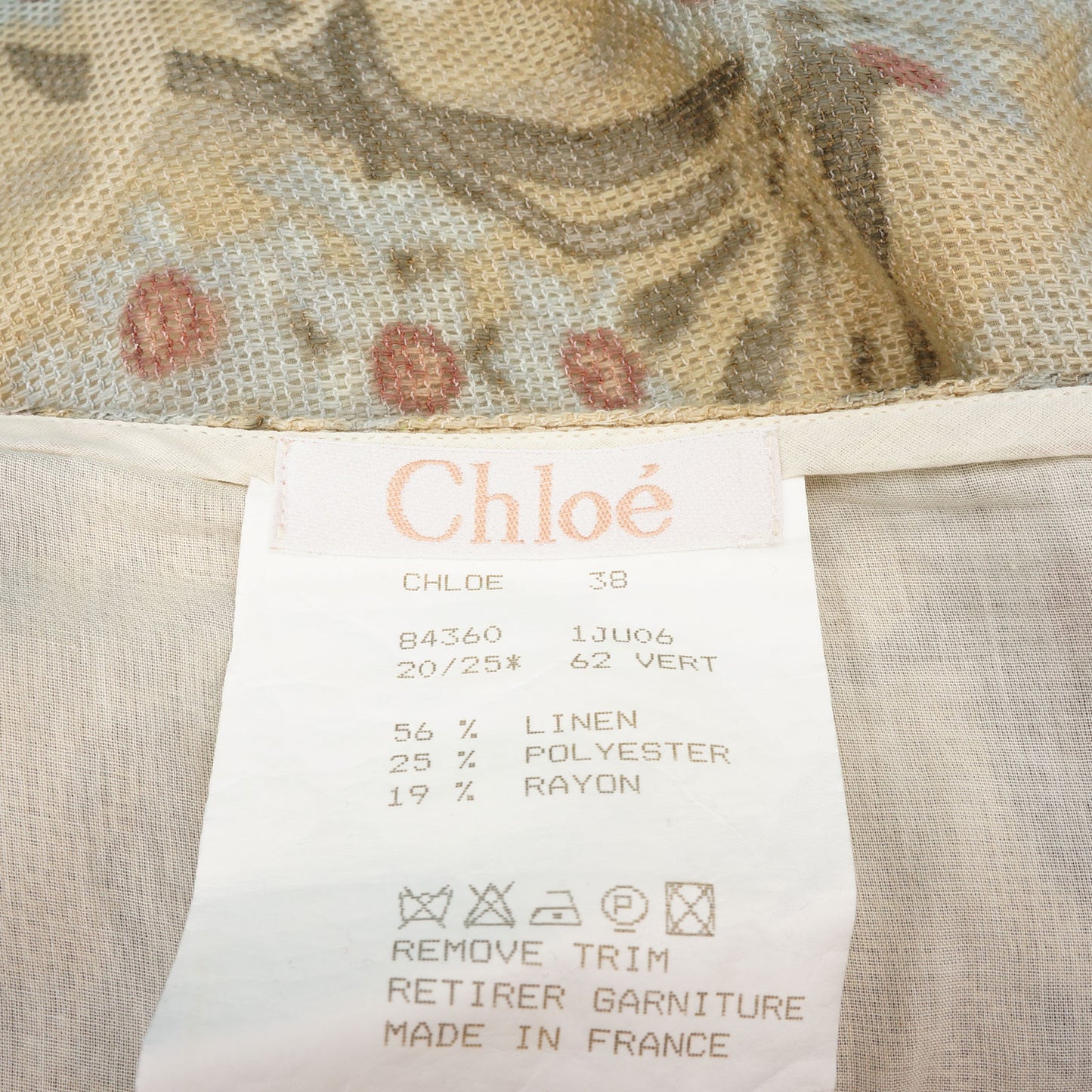 CHLOE FLORAL LINEN KNEE-LENGTH SKIRT - leefluxury.com