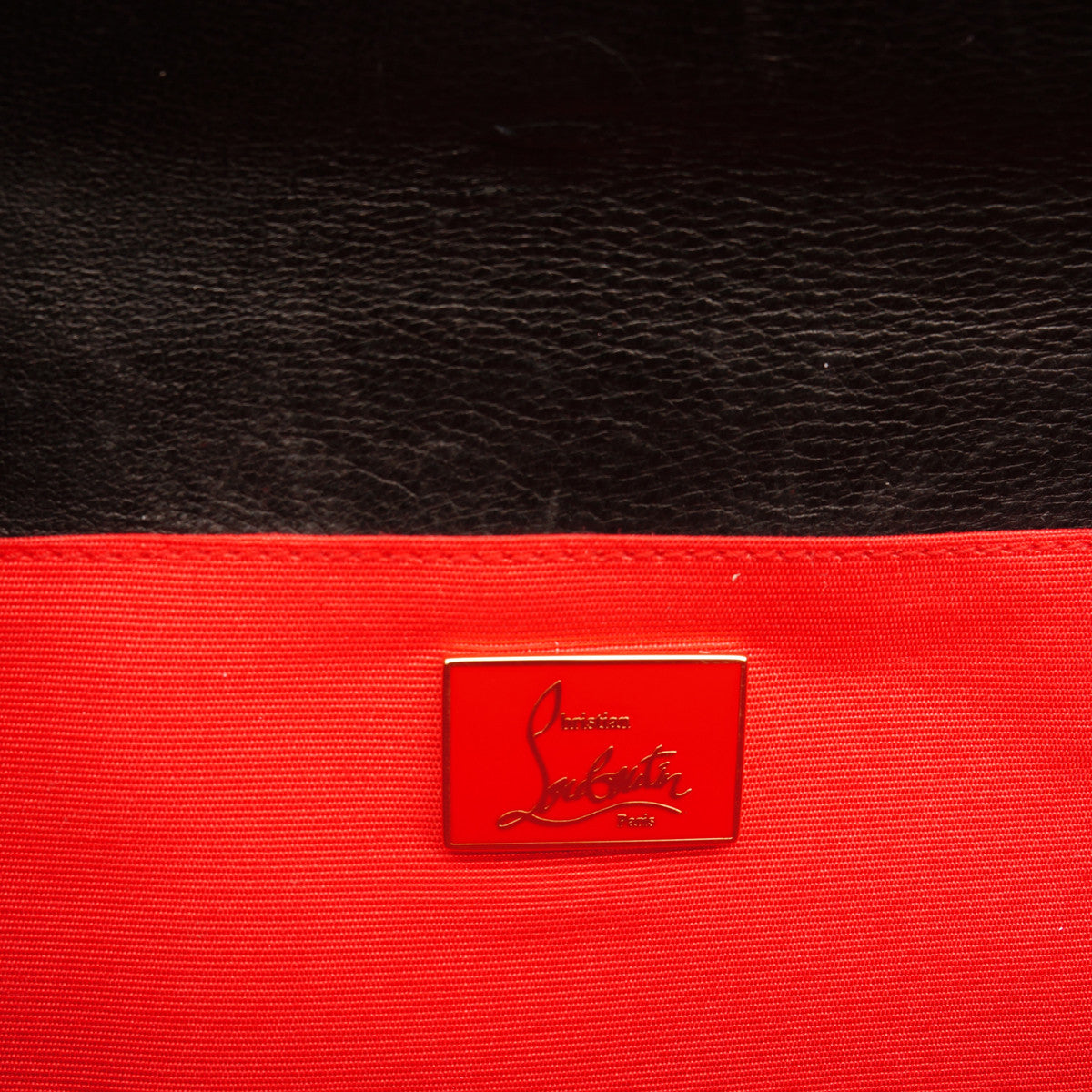 CHRISTIAN LOUBOUTIN PIGALLE STUDDED BLACK CLUTCH - leefluxury.com