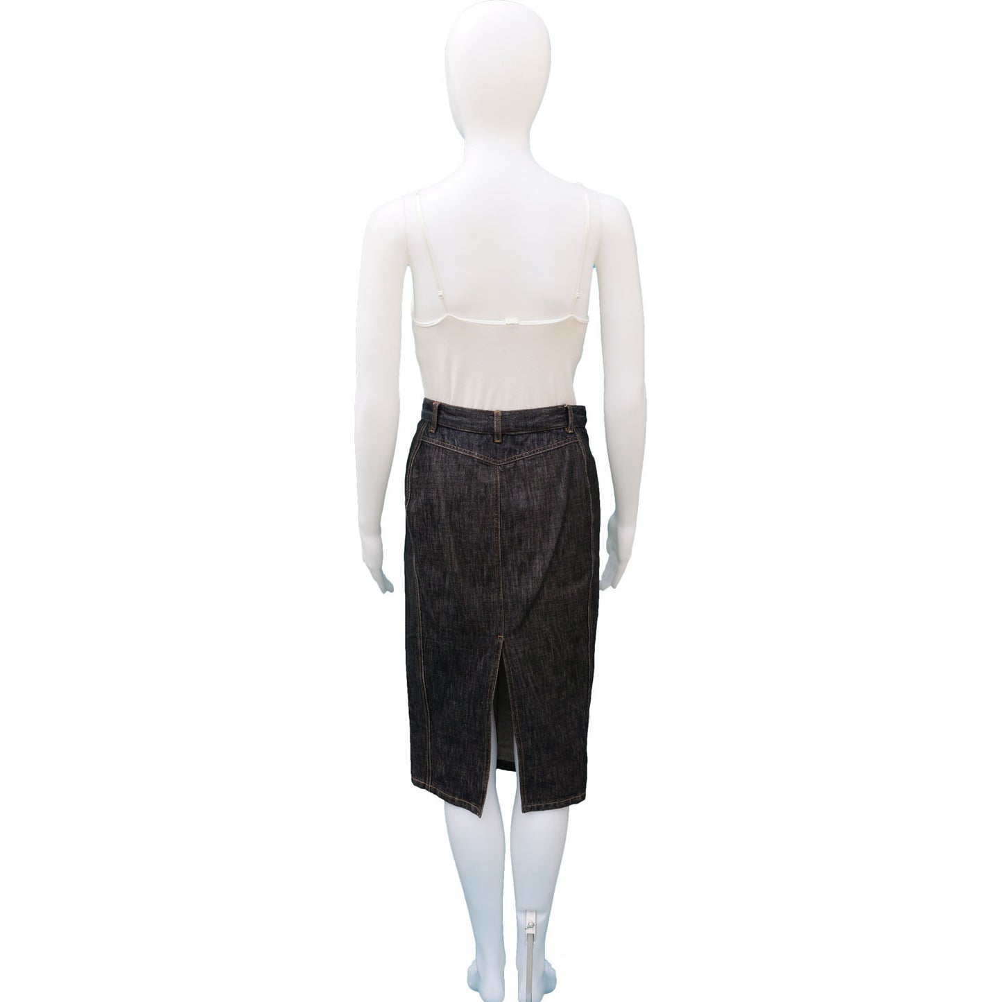 ELIE TAHARI DARK DENIM SKIRT - leefluxury.com