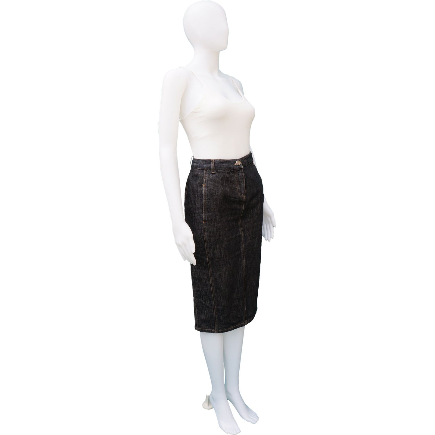 ELIE TAHARI DARK DENIM SKIRT - leefluxury.com