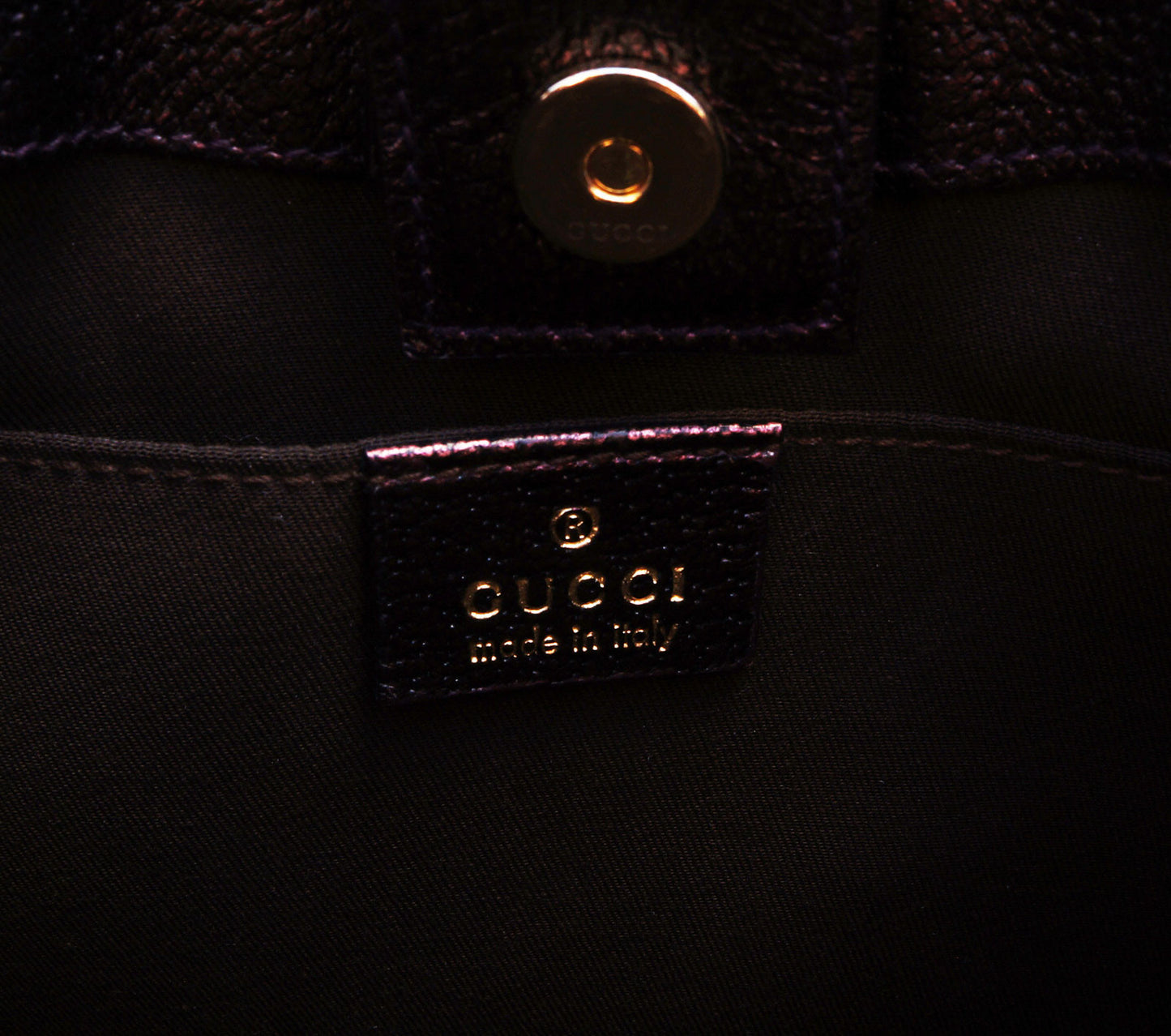 GUCCI CHAIN LINK PURPLE GOLD BAMBOO BAG - leefluxury.com