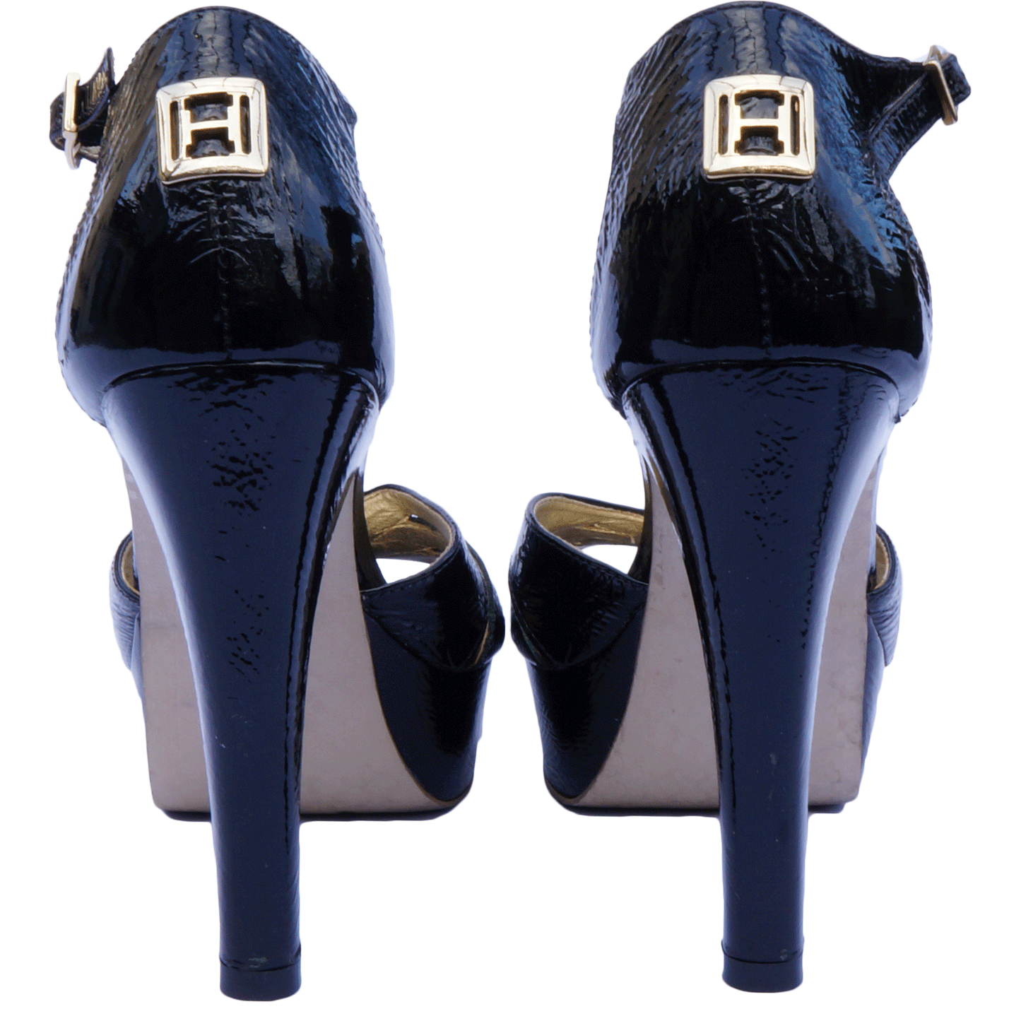 HALSTON HERITAGE LEATHER PEEP TOE PUMP - leefluxury.com