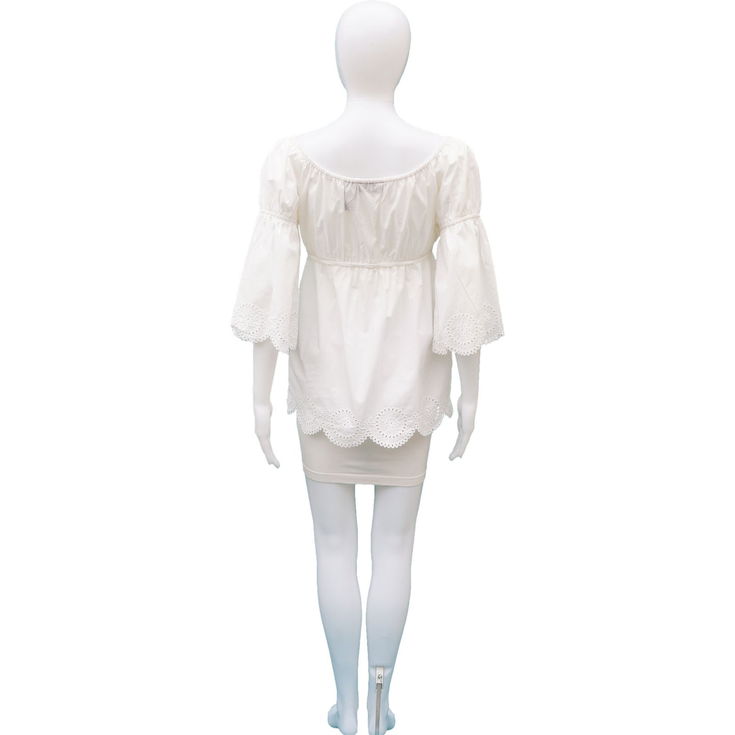 INC WHITE PEASANT TOP - leefluxury.com