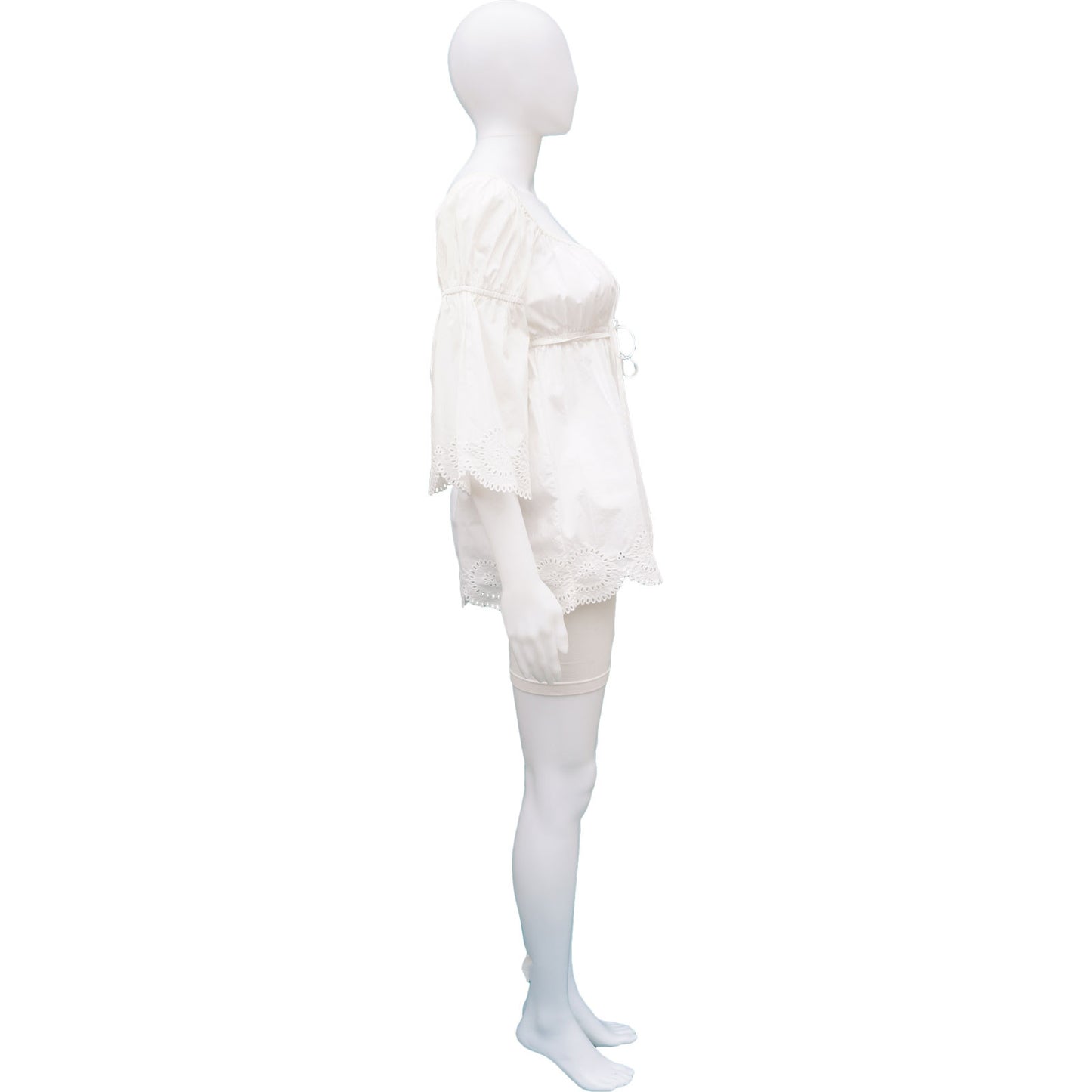 INC WHITE PEASANT TOP - leefluxury.com