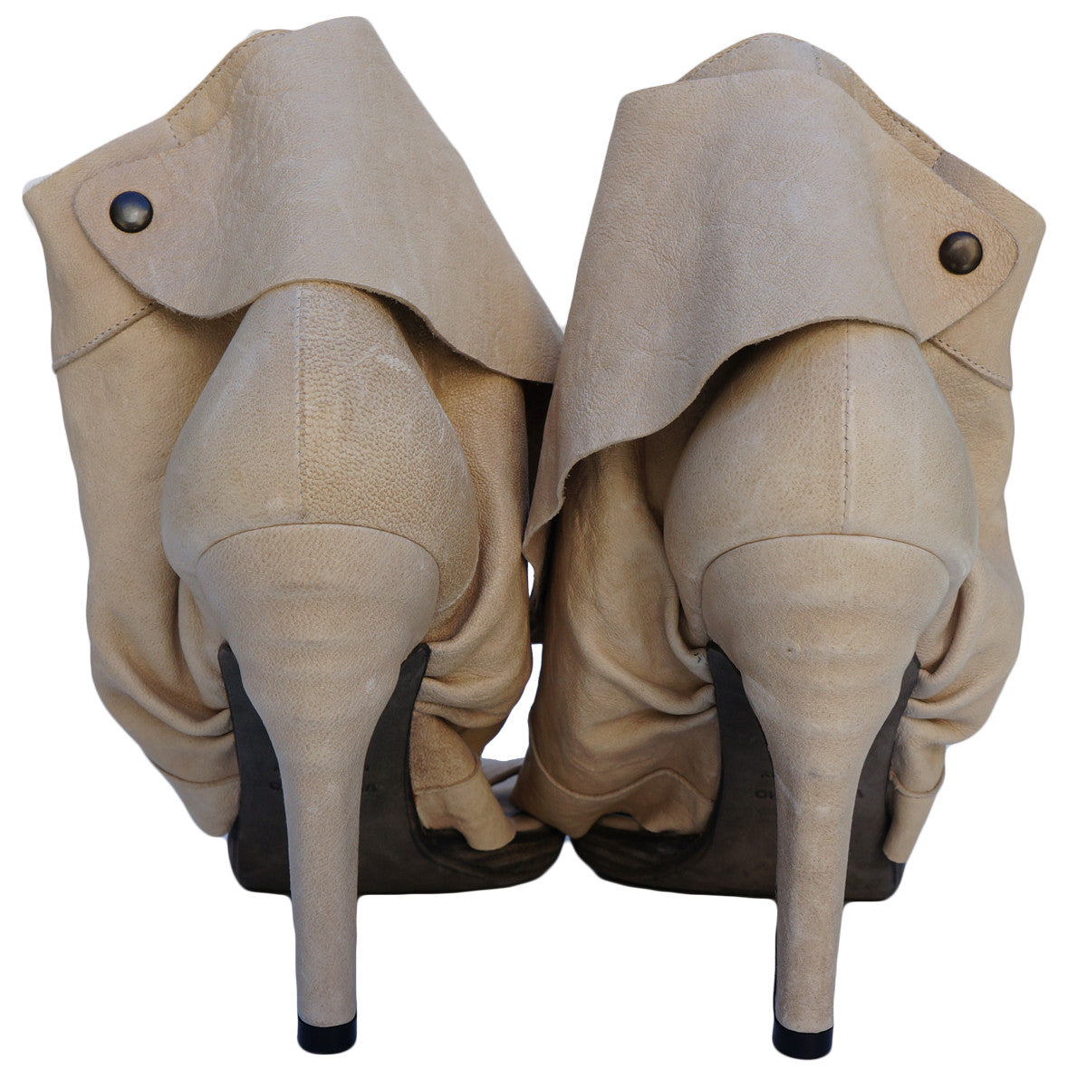 LD TUTTLE DISTRESSED LEATHER WRAPPED SANDALS - leefluxury.com