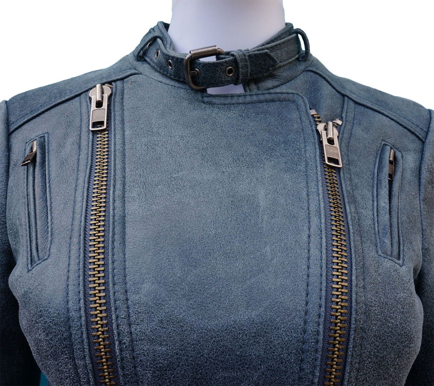 CATHERINE MALANDRINO DISTRESSED MOTORCYCLE JACKET - leefluxury.com