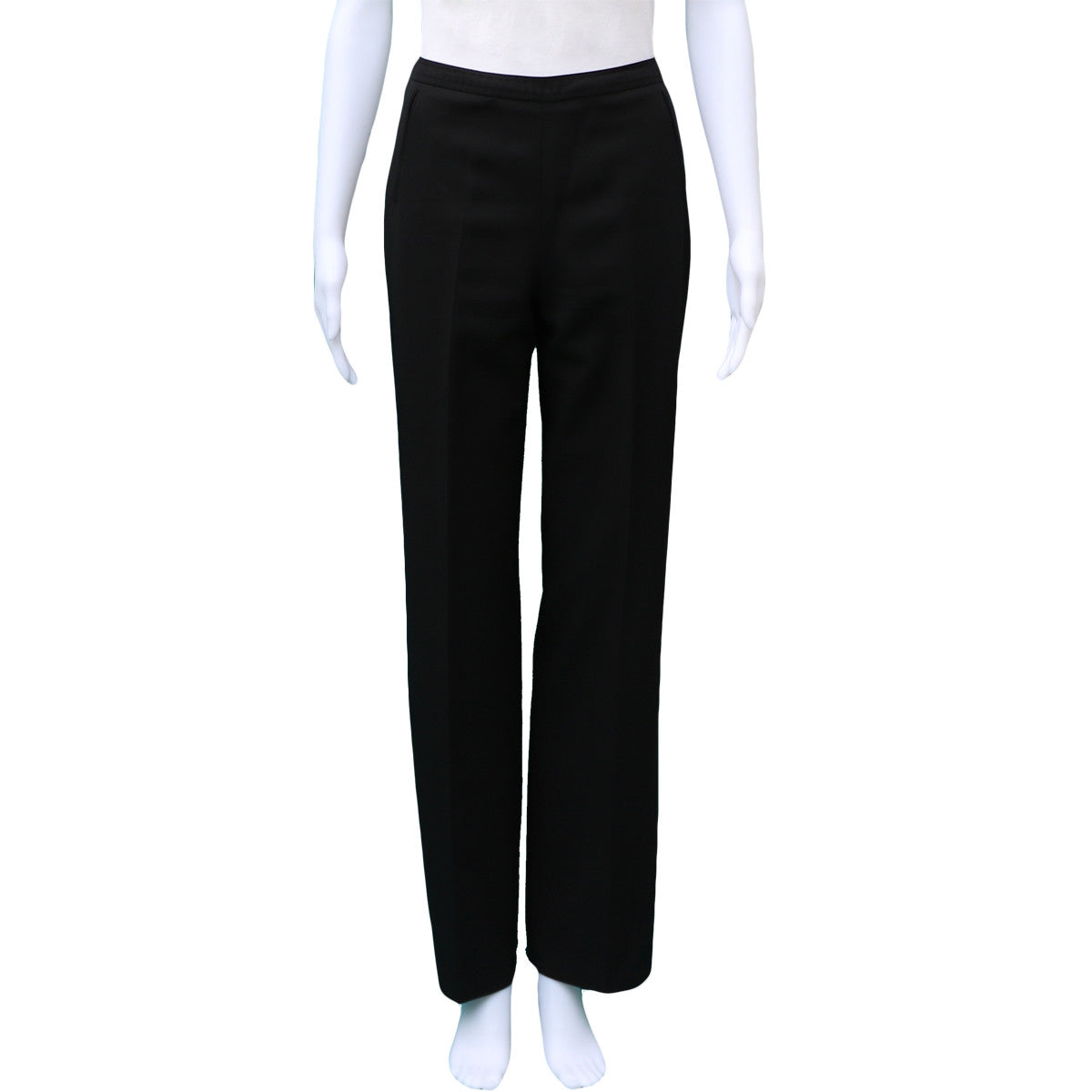 MARLOWE BLACK WOOL PANTS - leefluxury.com