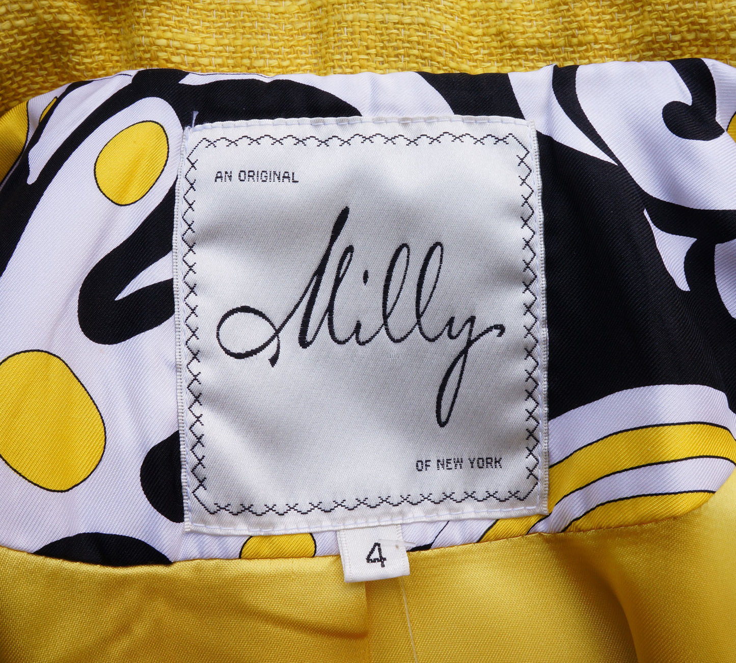 MILLY YELLOW TWEED CROPPED JACKET NEW WITH TAGS - leefluxury.com