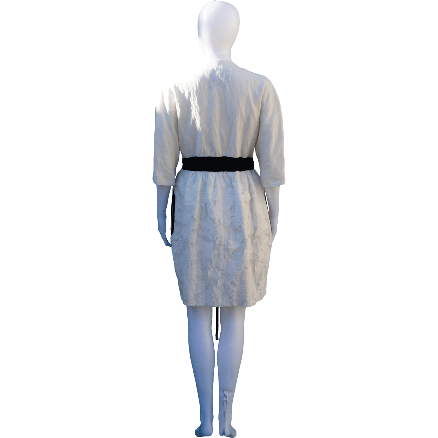 MONCLEAR TEXTURED WHITE COAT - leefluxury.com
