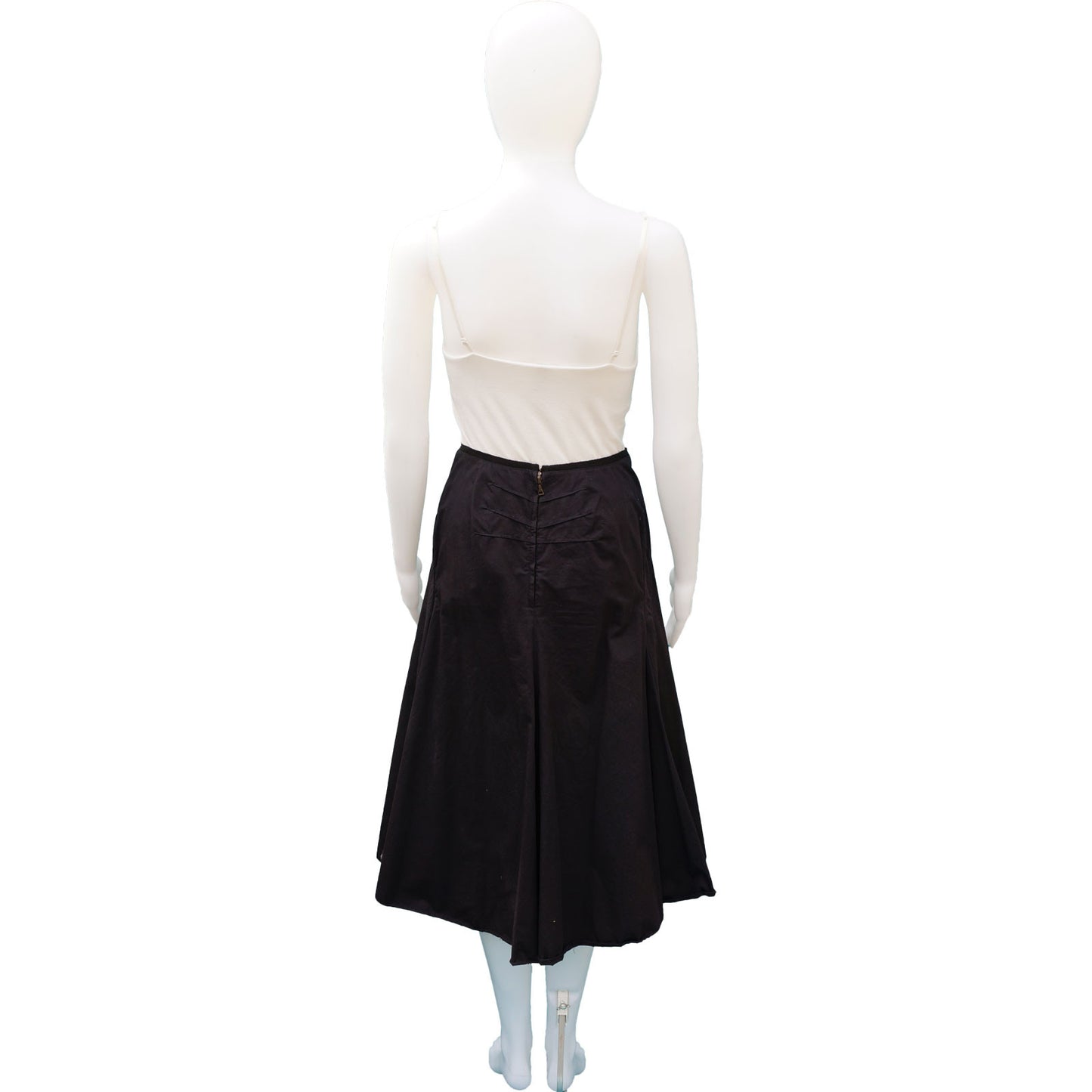 PRADA FLARED MIDI SKIRT - leefluxury.com