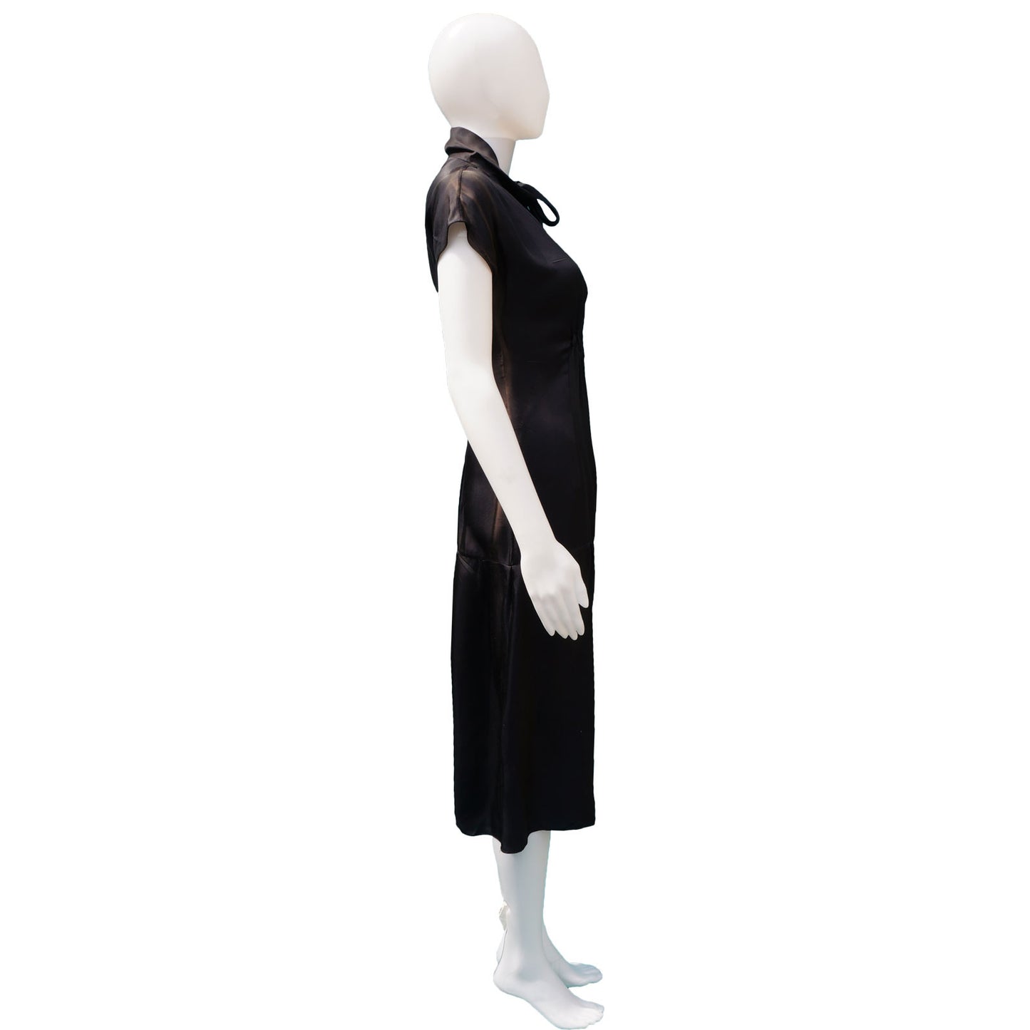 PRADA SILK WITH TIE NECK DRESS - leefluxury.com