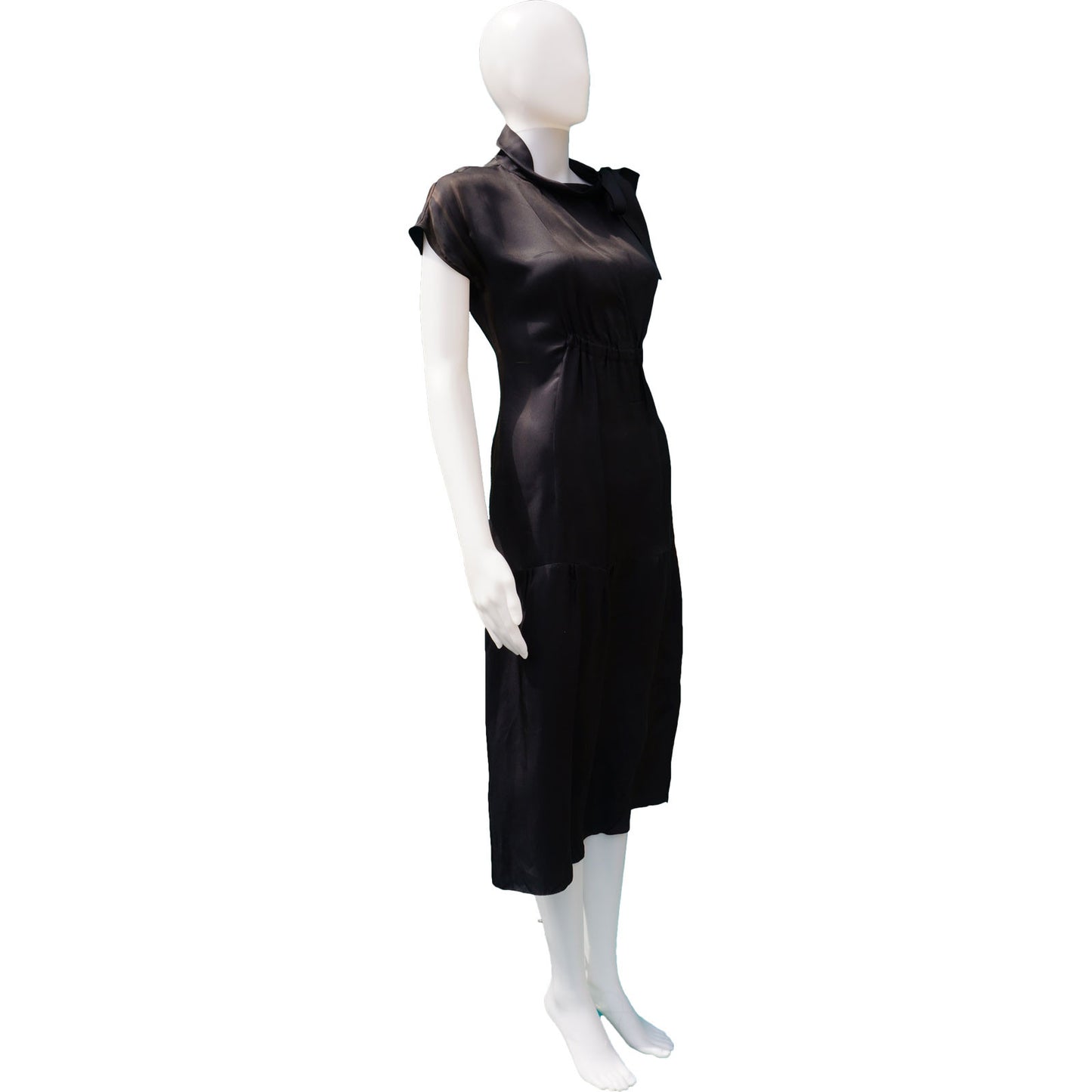 PRADA SILK WITH TIE NECK DRESS - leefluxury.com