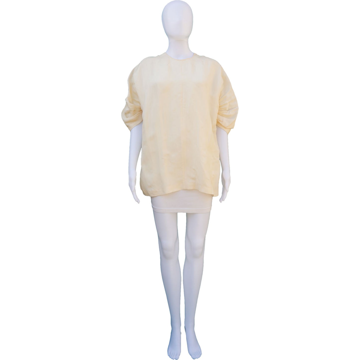 PRADA CREW NECK SHORT SLEEVE TUNIC TOP - leefluxury.com