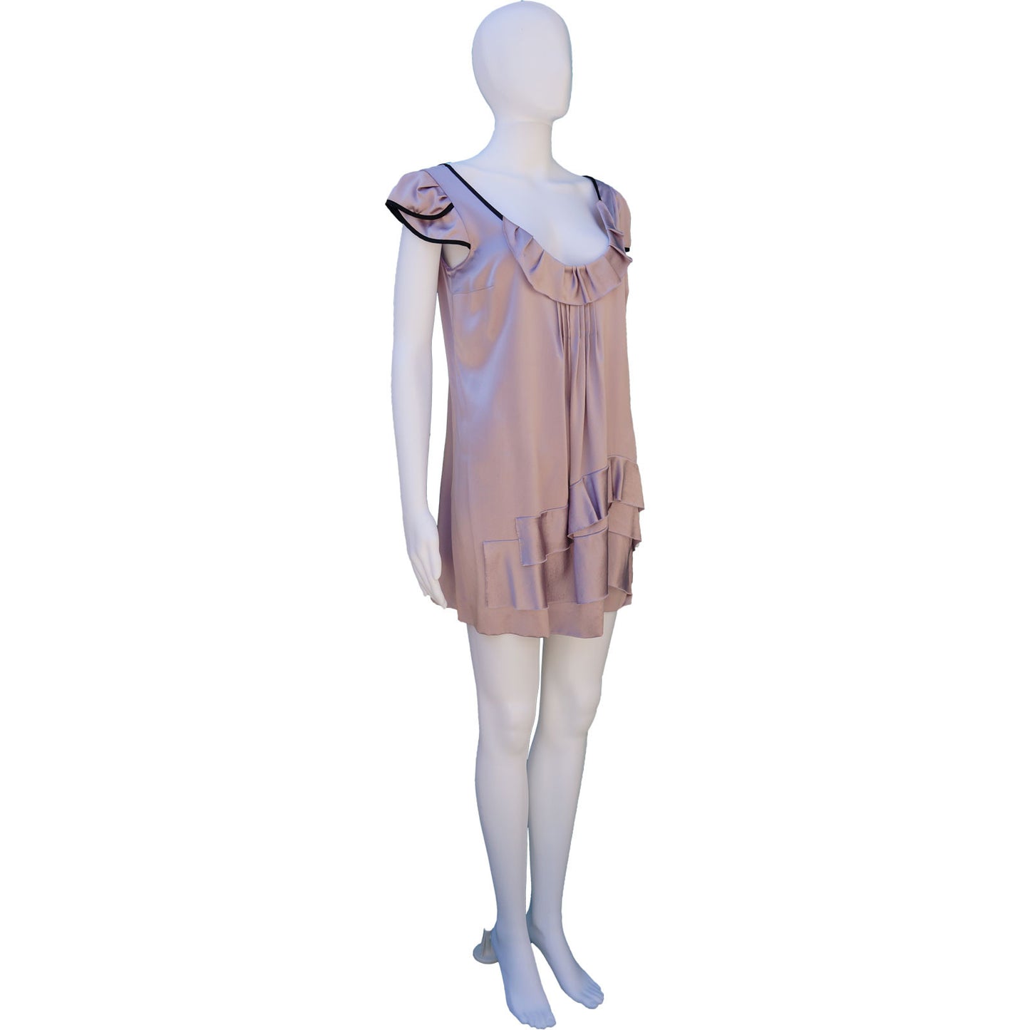 PRADA SILK SLEEVELESS DRESS - leefluxury.com