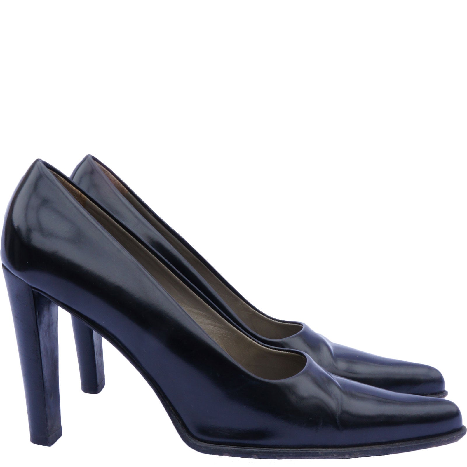 PRADA BLACK POINTED-TOE PUMPS - leefluxury.com