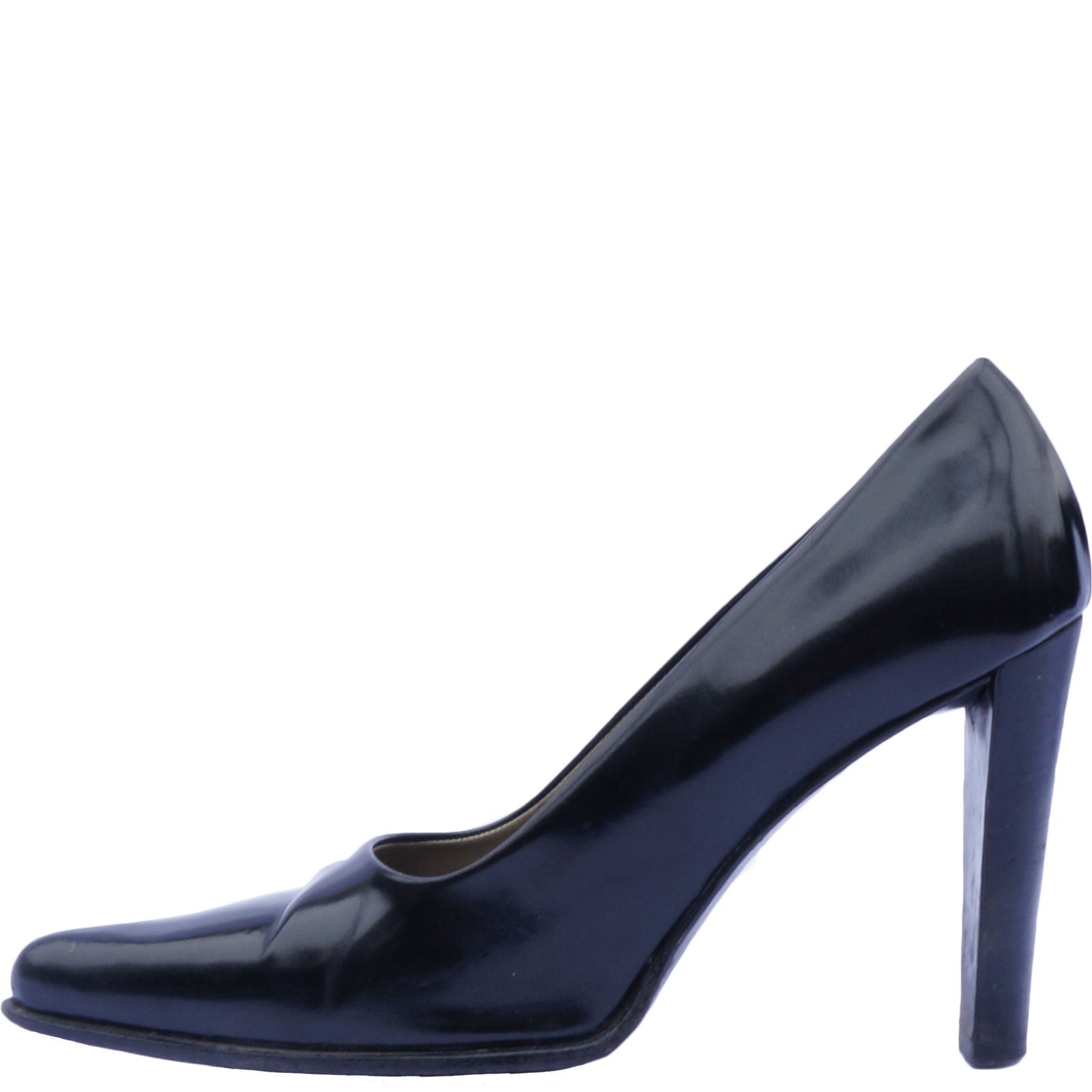 PRADA BLACK POINTED-TOE PUMPS - leefluxury.com