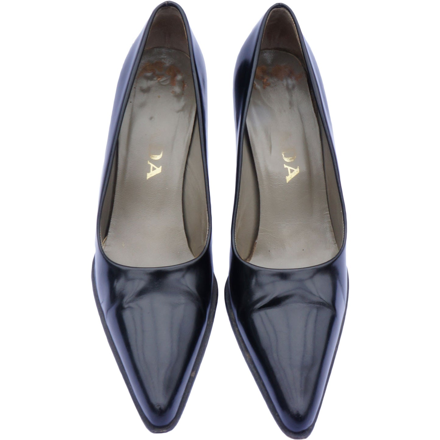 PRADA BLACK POINTED-TOE PUMPS - leefluxury.com