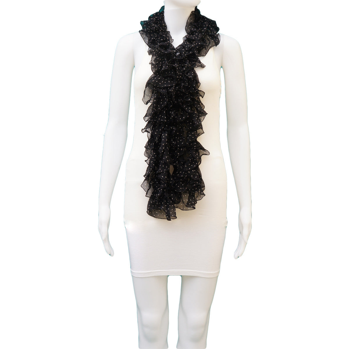 RALPH LAUREN COLLECTION BLACK APOSTROPHE SCARF - leefluxury.com