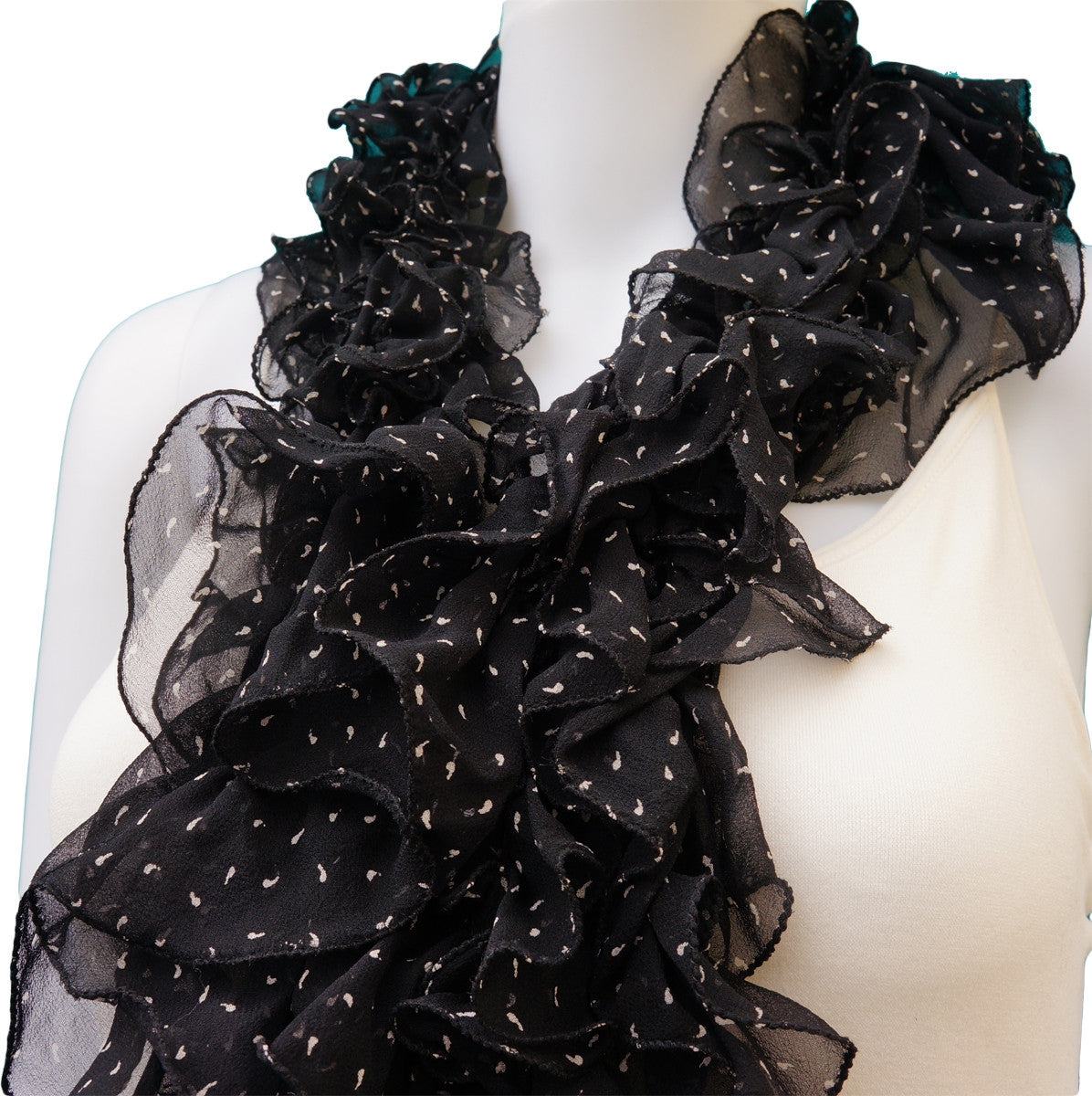 RALPH LAUREN COLLECTION BLACK APOSTROPHE SCARF - leefluxury.com