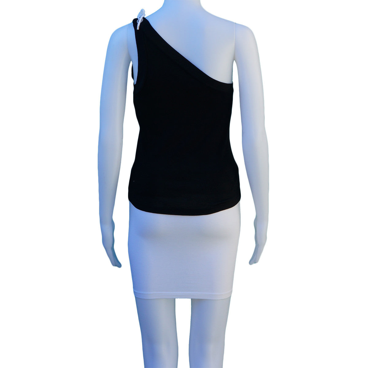 RALPH LAUREN BLACK ONE SHOULDER TOP - leefluxury.com