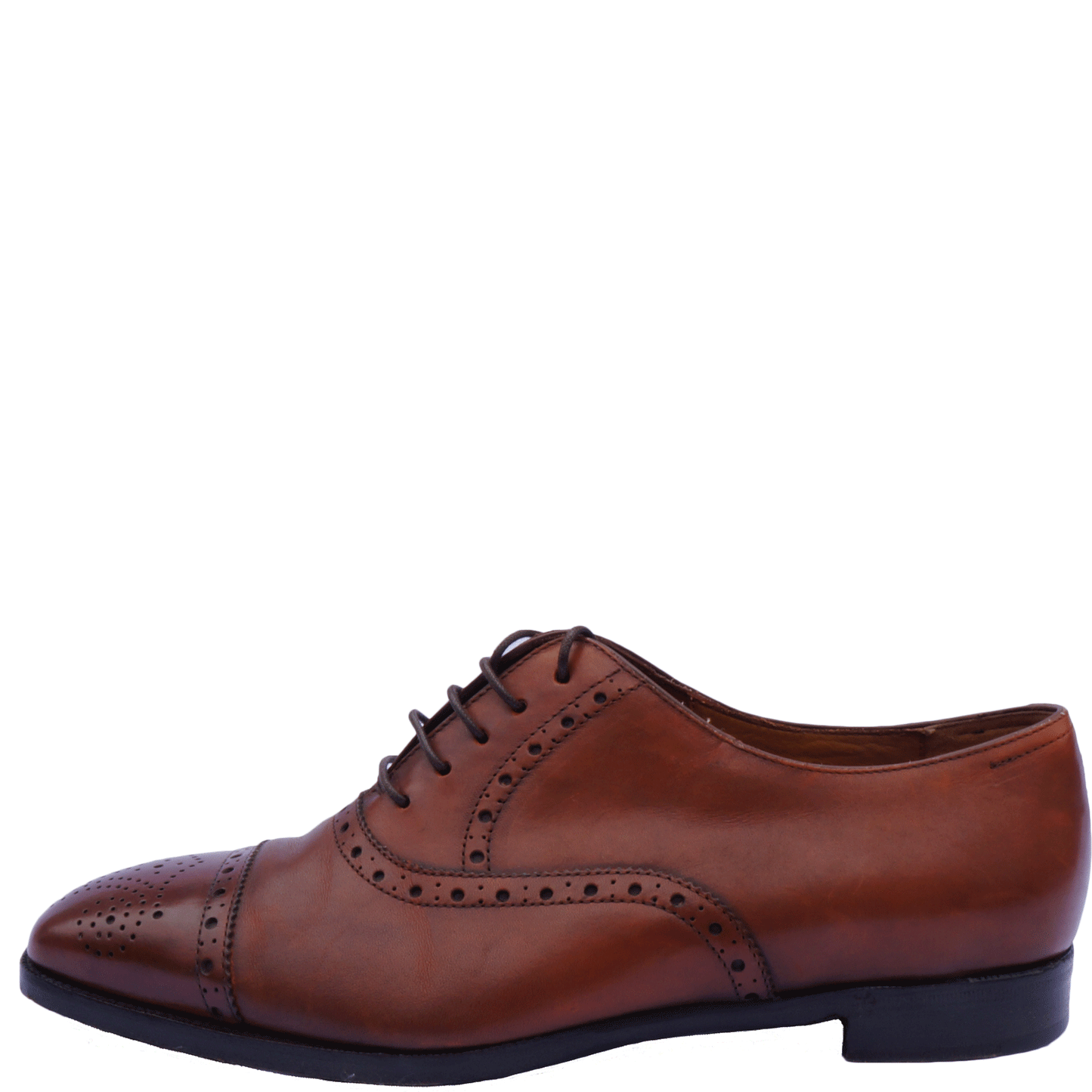 RALPH LAUREN THATCHER BROWN OXFORD SHOE - leefluxury.com