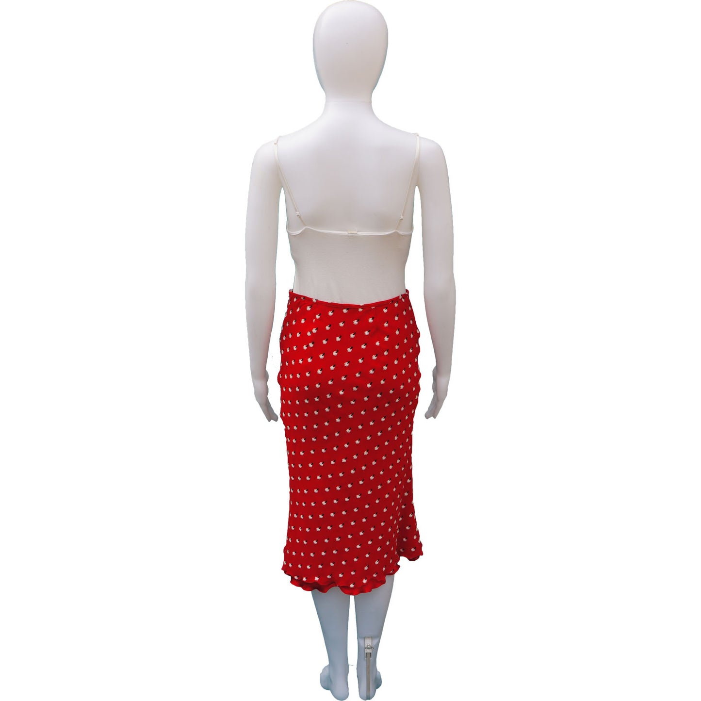 FLORAL BIAS CUT MIDI SKIRT - leefluxury.com