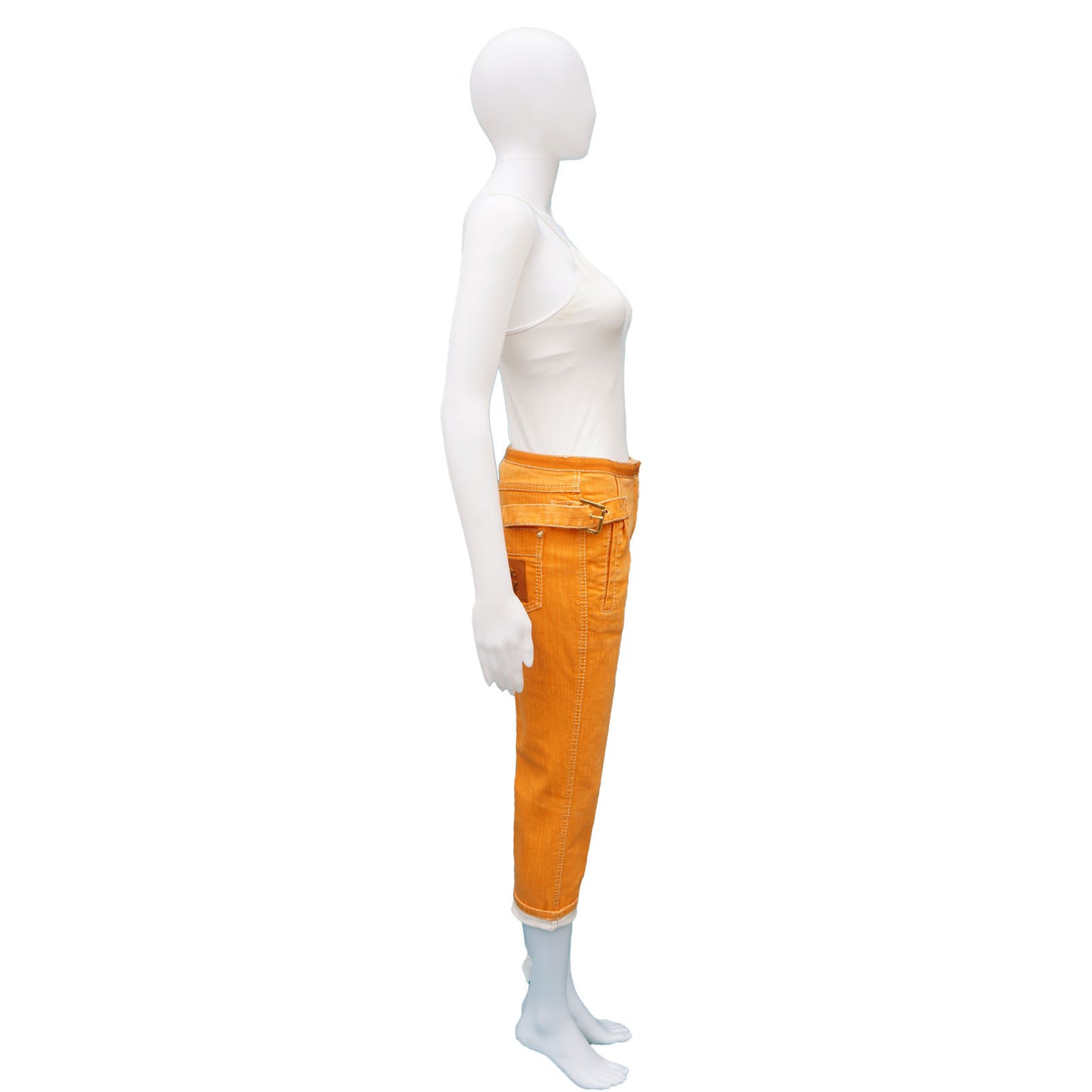 ROBERTO CAVALLI DENIM CROP PANT - leefluxury.com