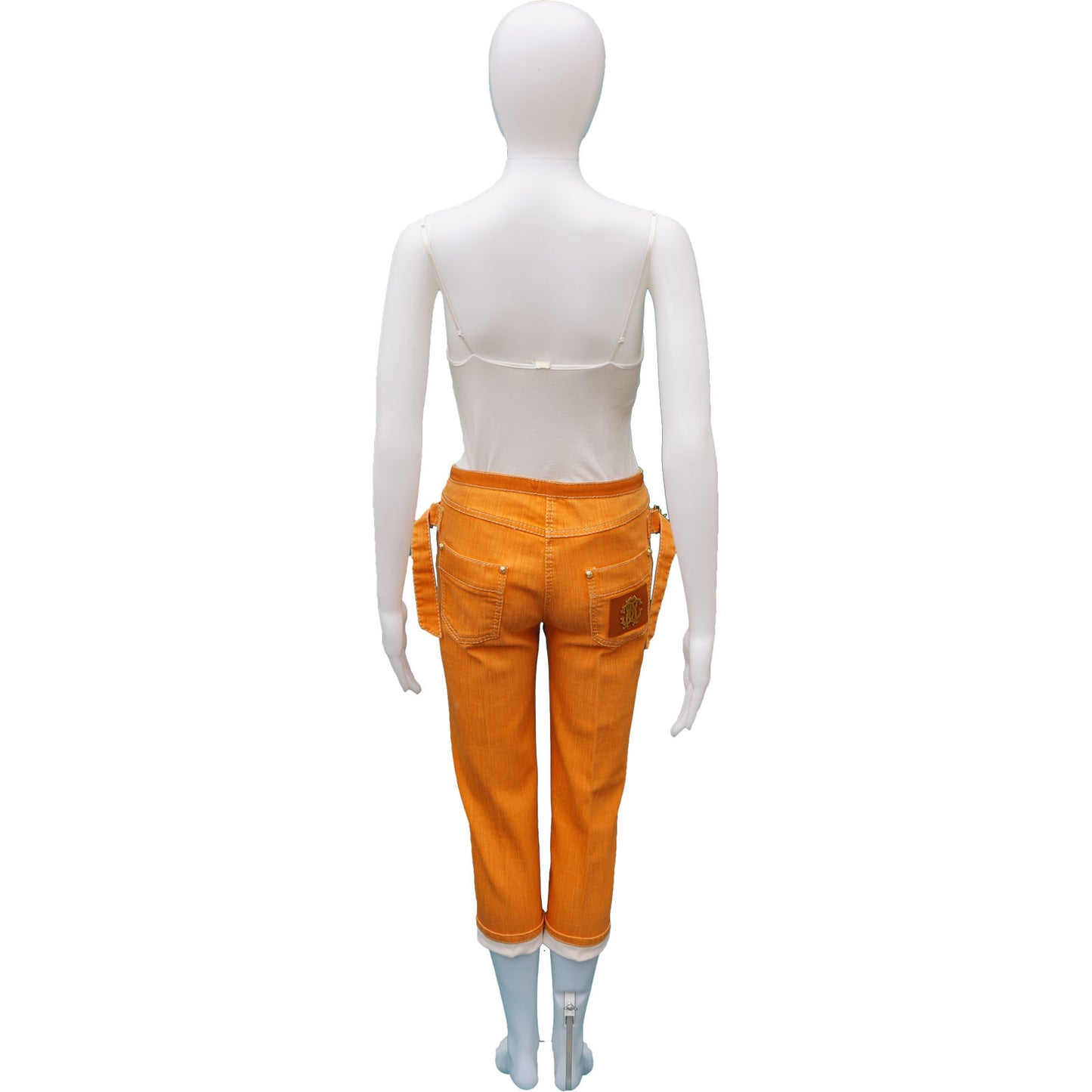 ROBERTO CAVALLI DENIM CROP PANT - leefluxury.com