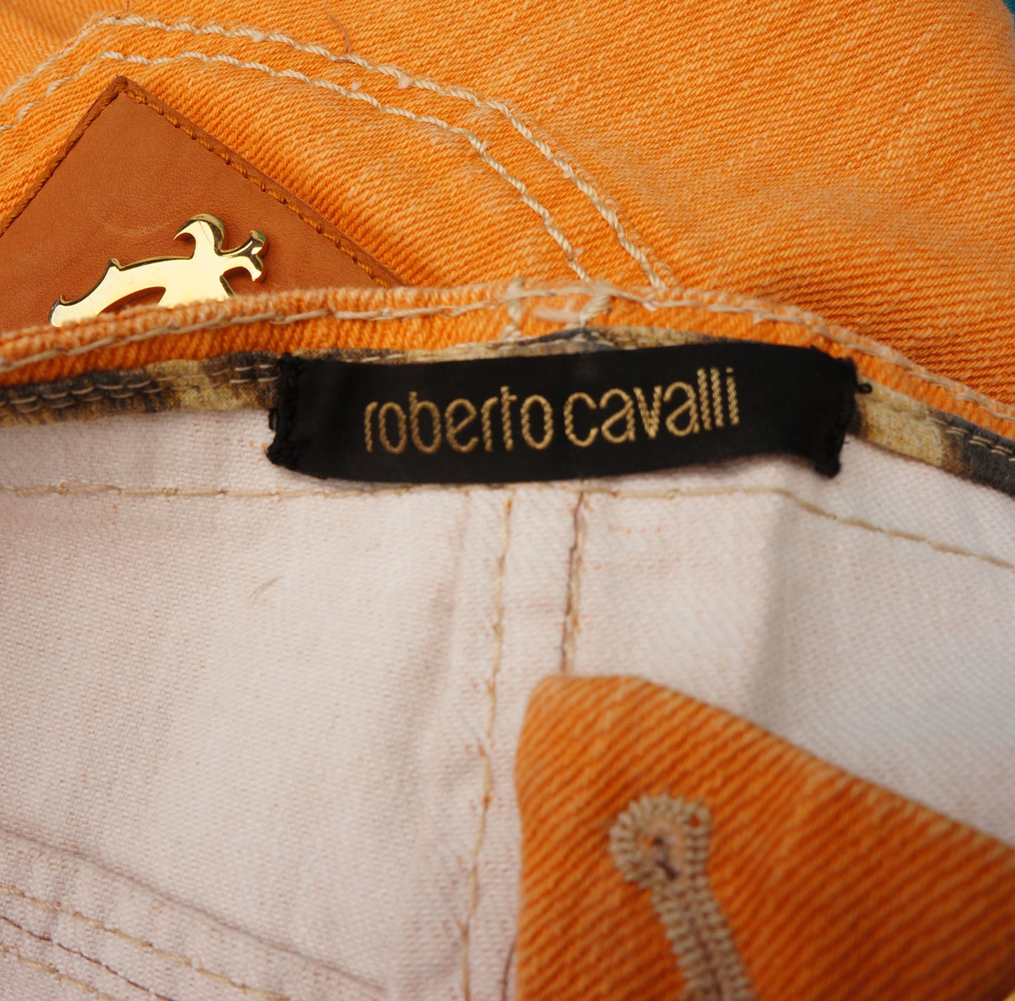 ROBERTO CAVALLI DENIM CROP PANT - leefluxury.com
