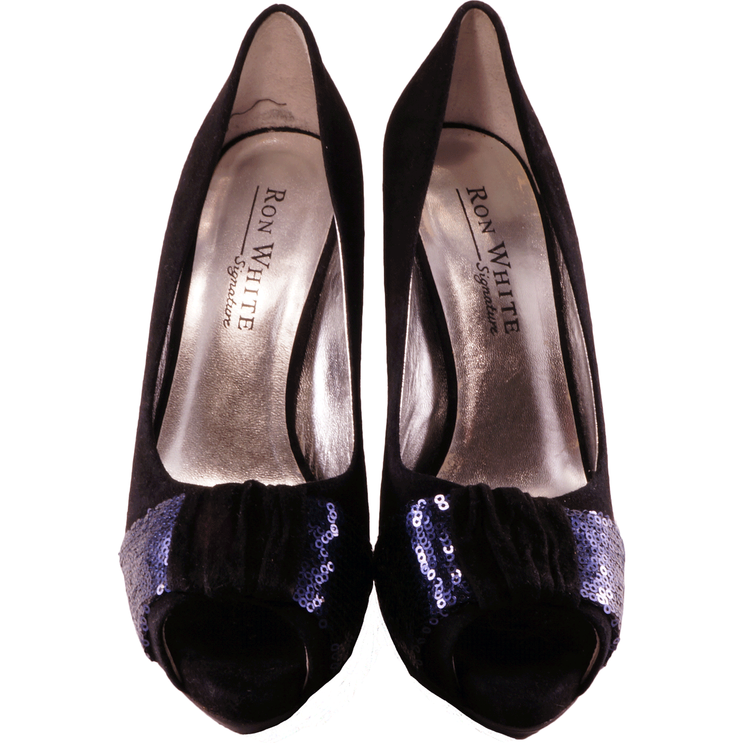 RON WHITE SEQUIN EMBELLISHED PUMP - leefluxury.com