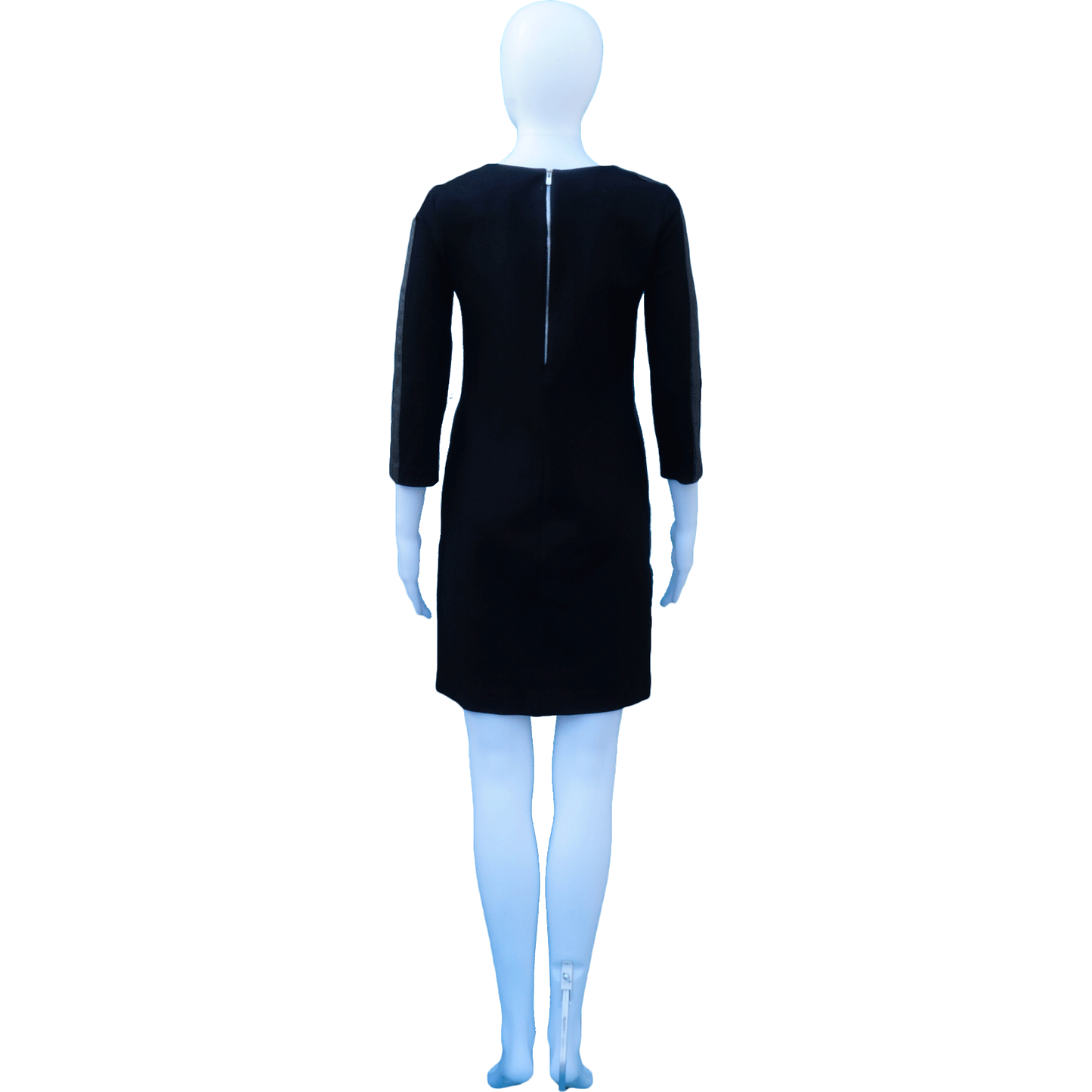 SANDRO LEATHER TRIM DRESS - leefluxury.com