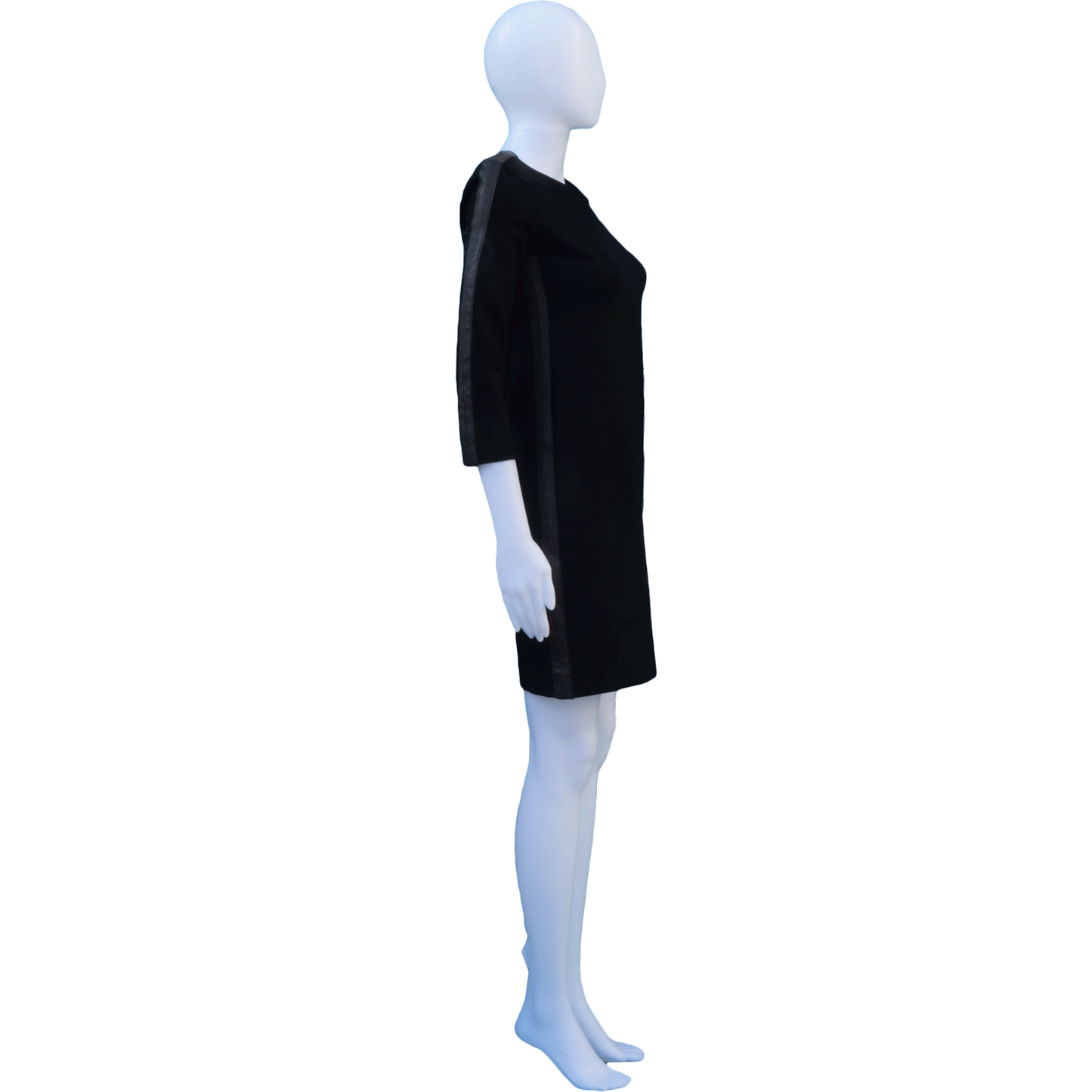 SANDRO LEATHER TRIM DRESS - leefluxury.com