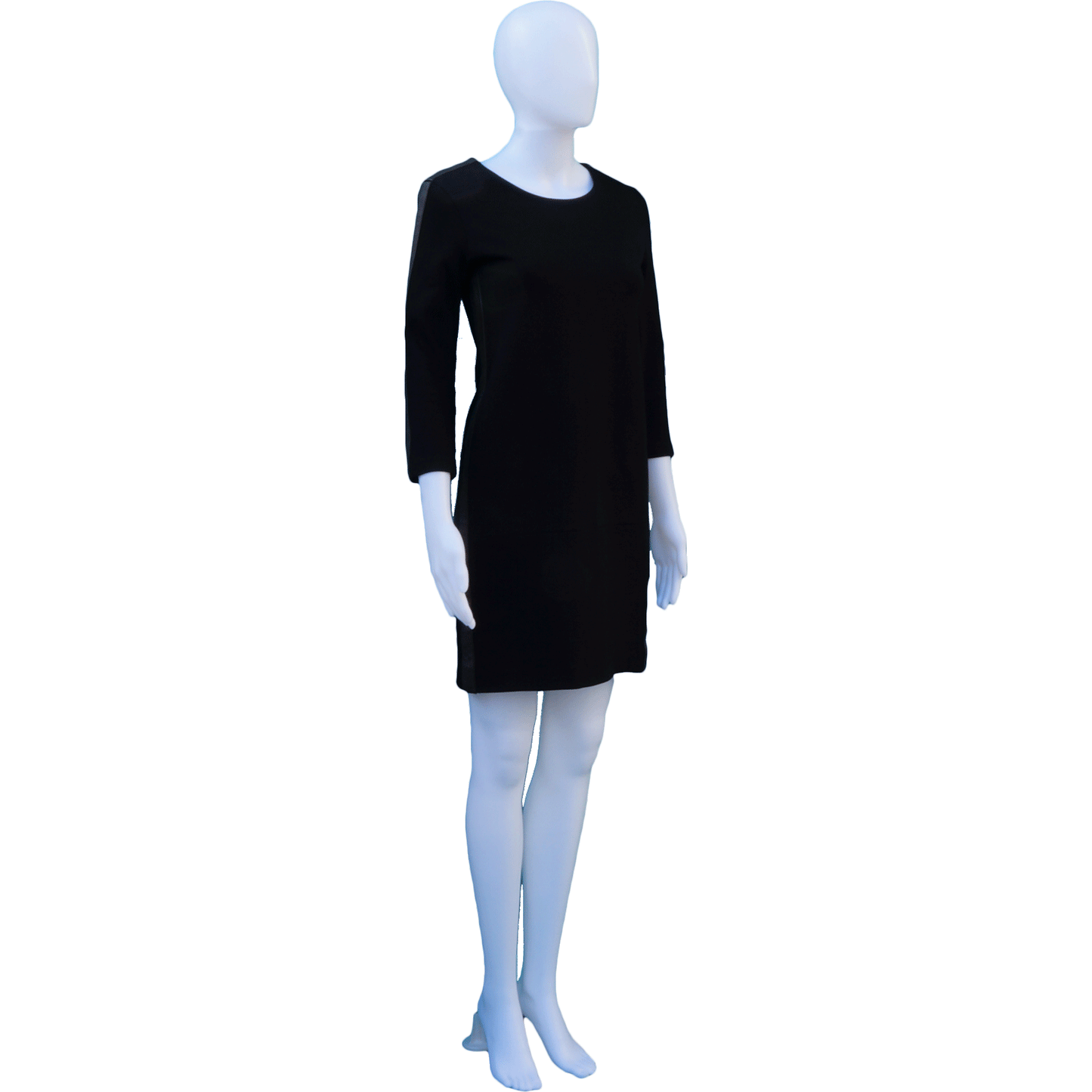 SANDRO LEATHER TRIM DRESS - leefluxury.com