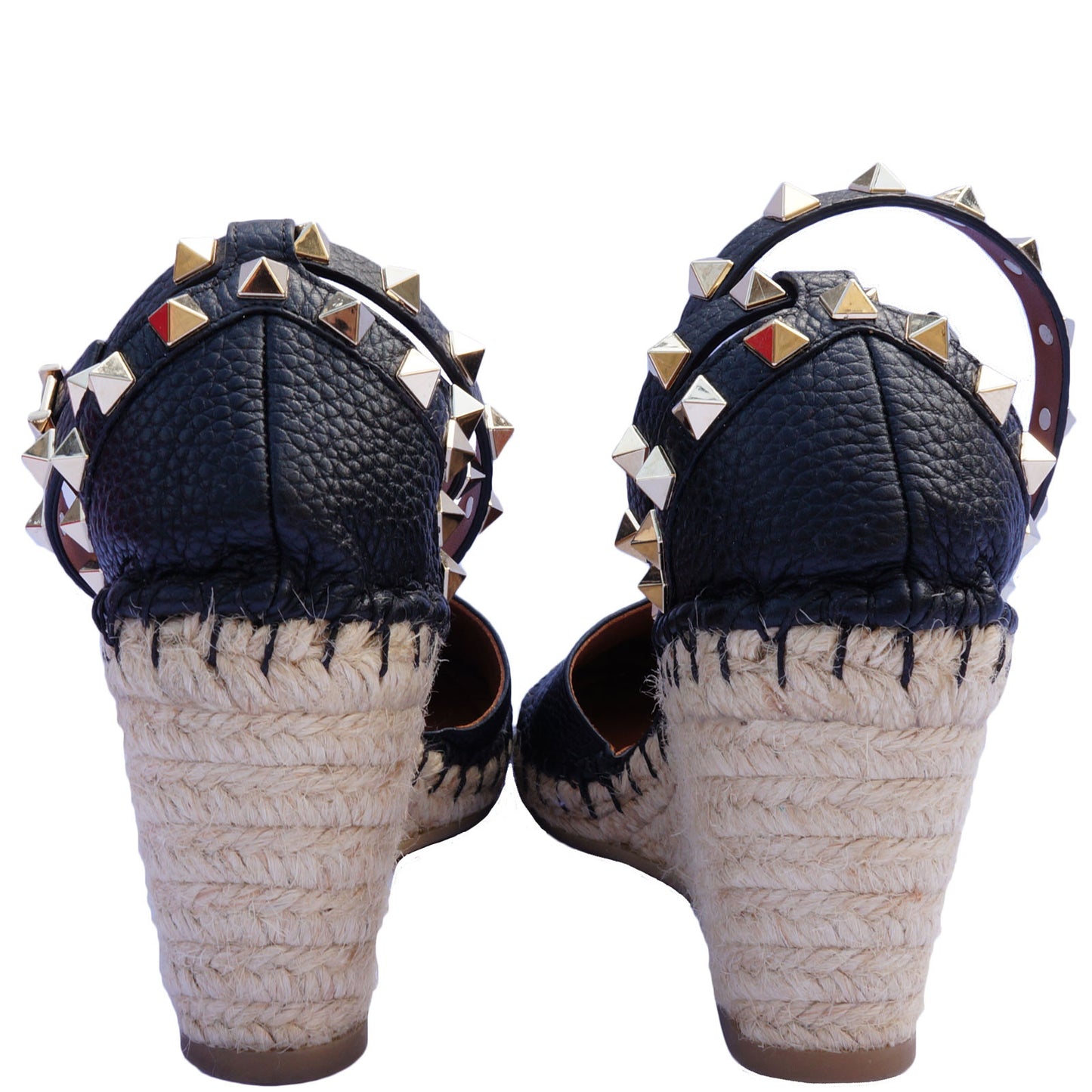 VALENTINO ROCKSTUD ESPADRILLE WEDGES - leefluxury.com