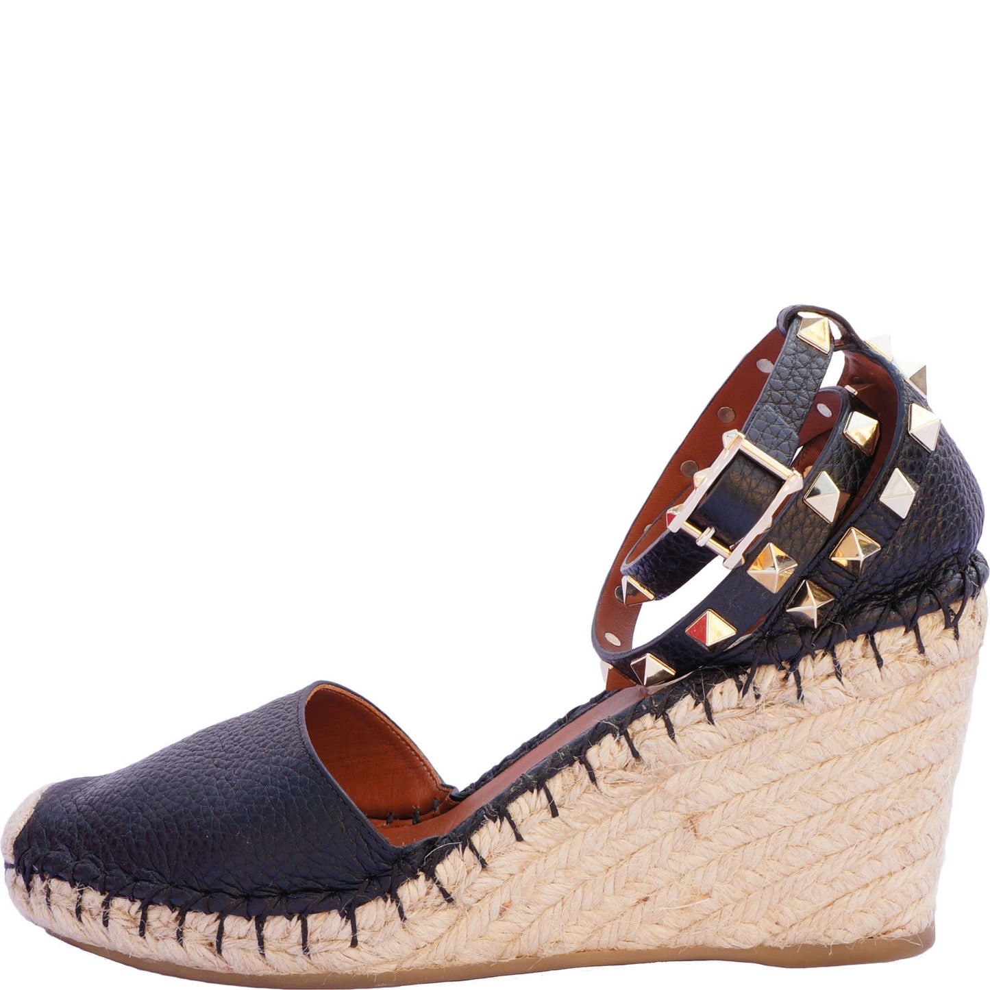 VALENTINO ROCKSTUD ESPADRILLE WEDGES - leefluxury.com