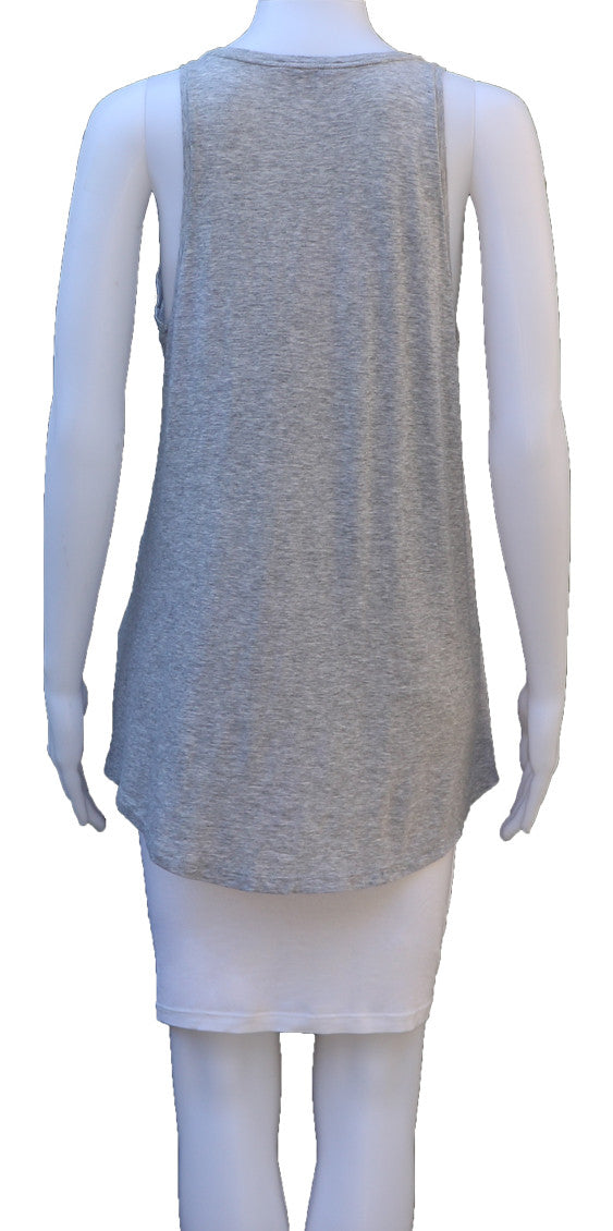 VINCE TWO TONE RACER BACK TANK TOP - leefluxury.com