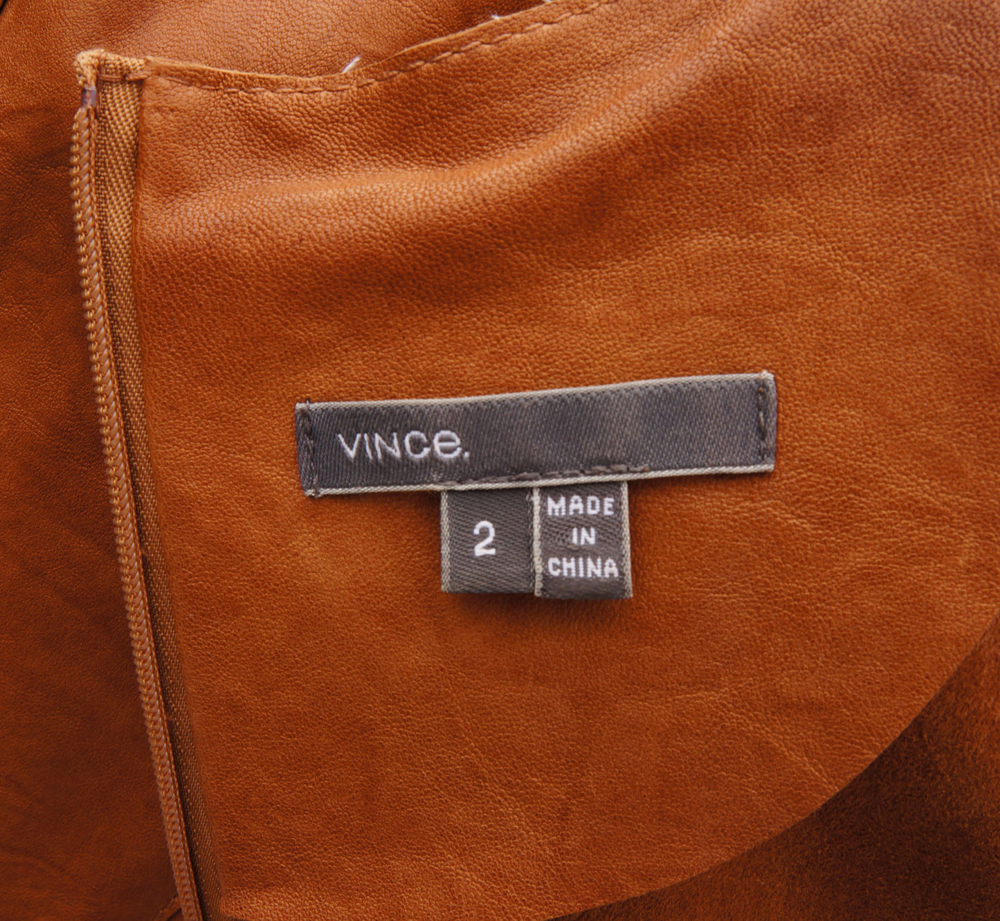 VINCE LEATHER SLEEVELESS SHIFT DRESS - leefluxury.com