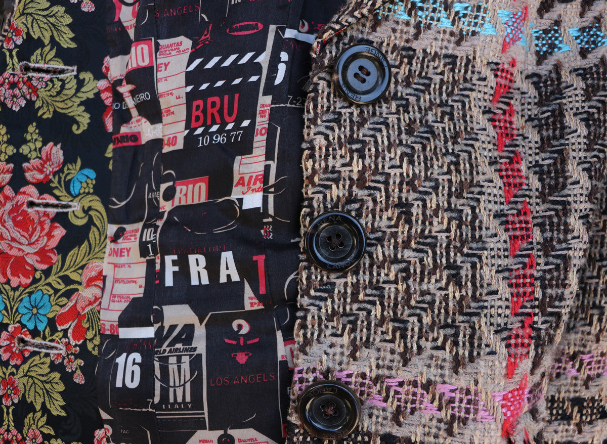 RENA LANGE MULTICOLOUR TWEED JACKET - leefluxury.com