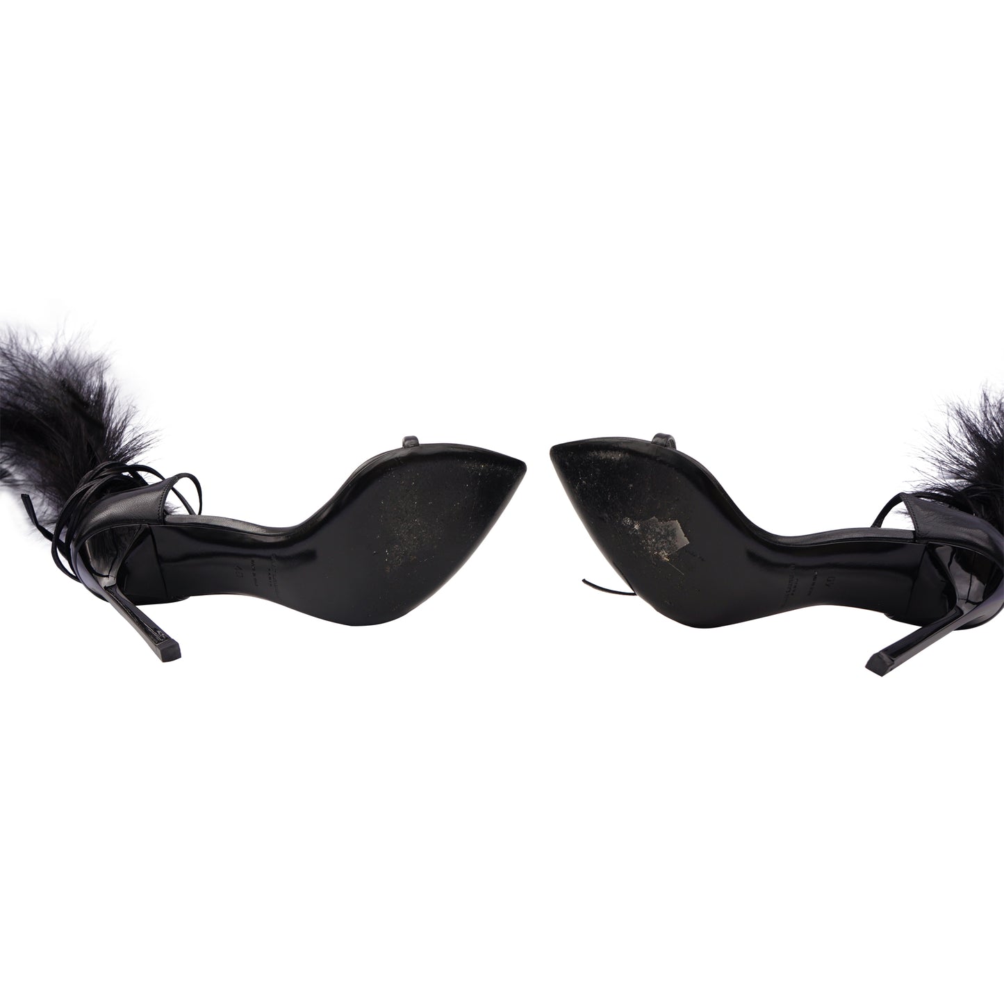 SAINT LAURENT 2018 TALITHA MOVIE CRYSTAL LEATHER ANKLE-WRAP SANDALS - leefluxury.com
