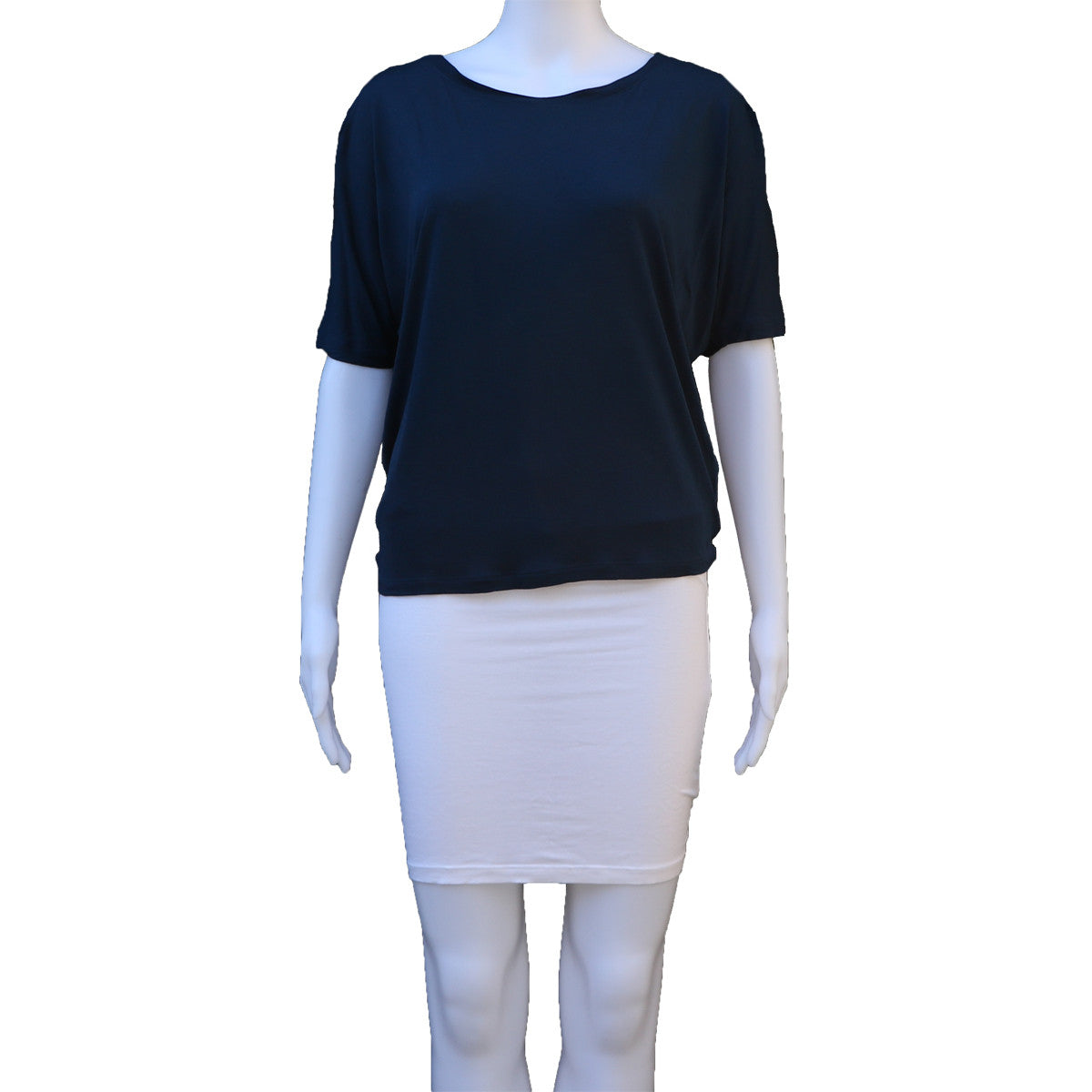 VINCE BLUE RAGLAN SLEEVED DRAPED TOP - leefluxury.com