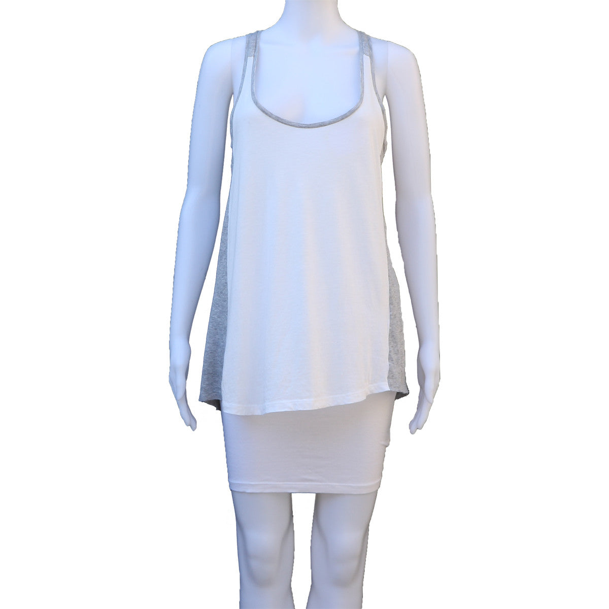 VINCE TWO TONE RACER BACK TANK TOP - leefluxury.com
