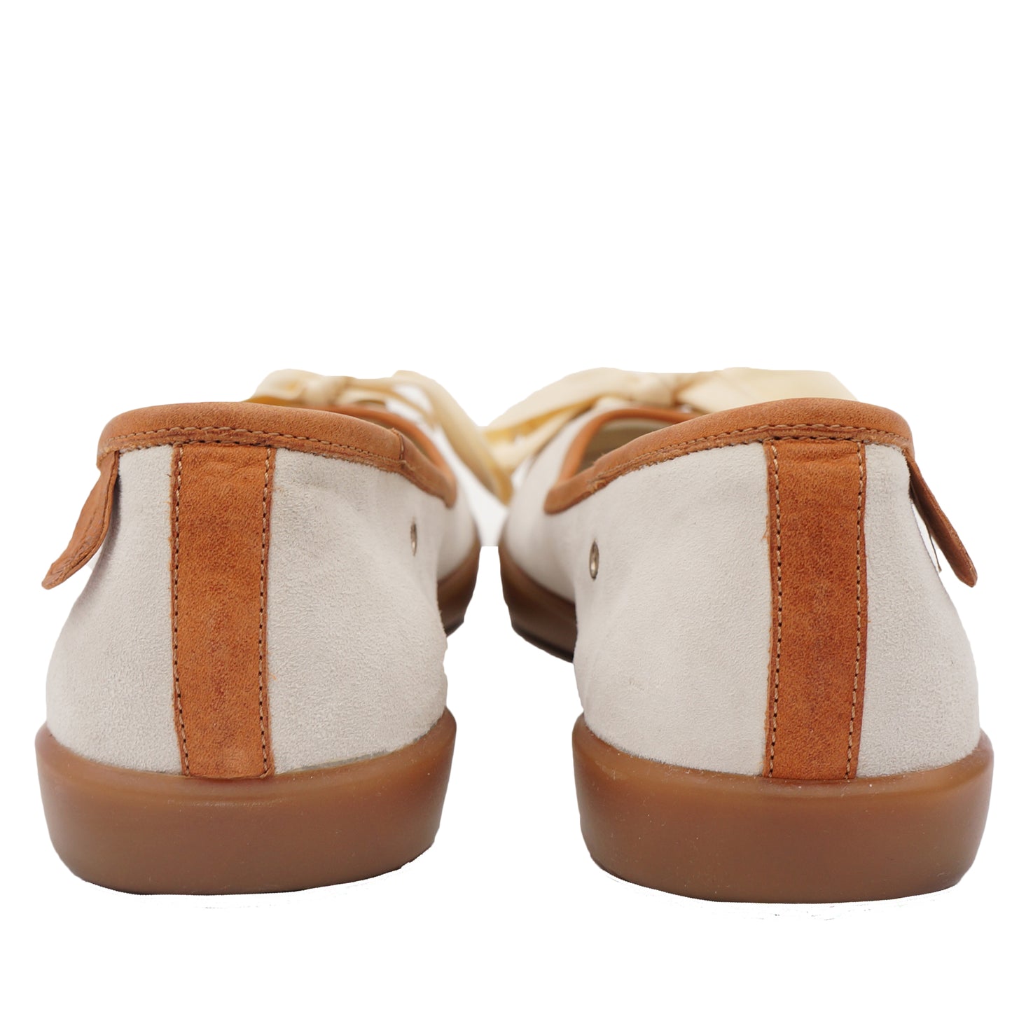 VIVIENNE WESTWOOD SUEDE AND LEATHER FLATS - leefluxury.com
