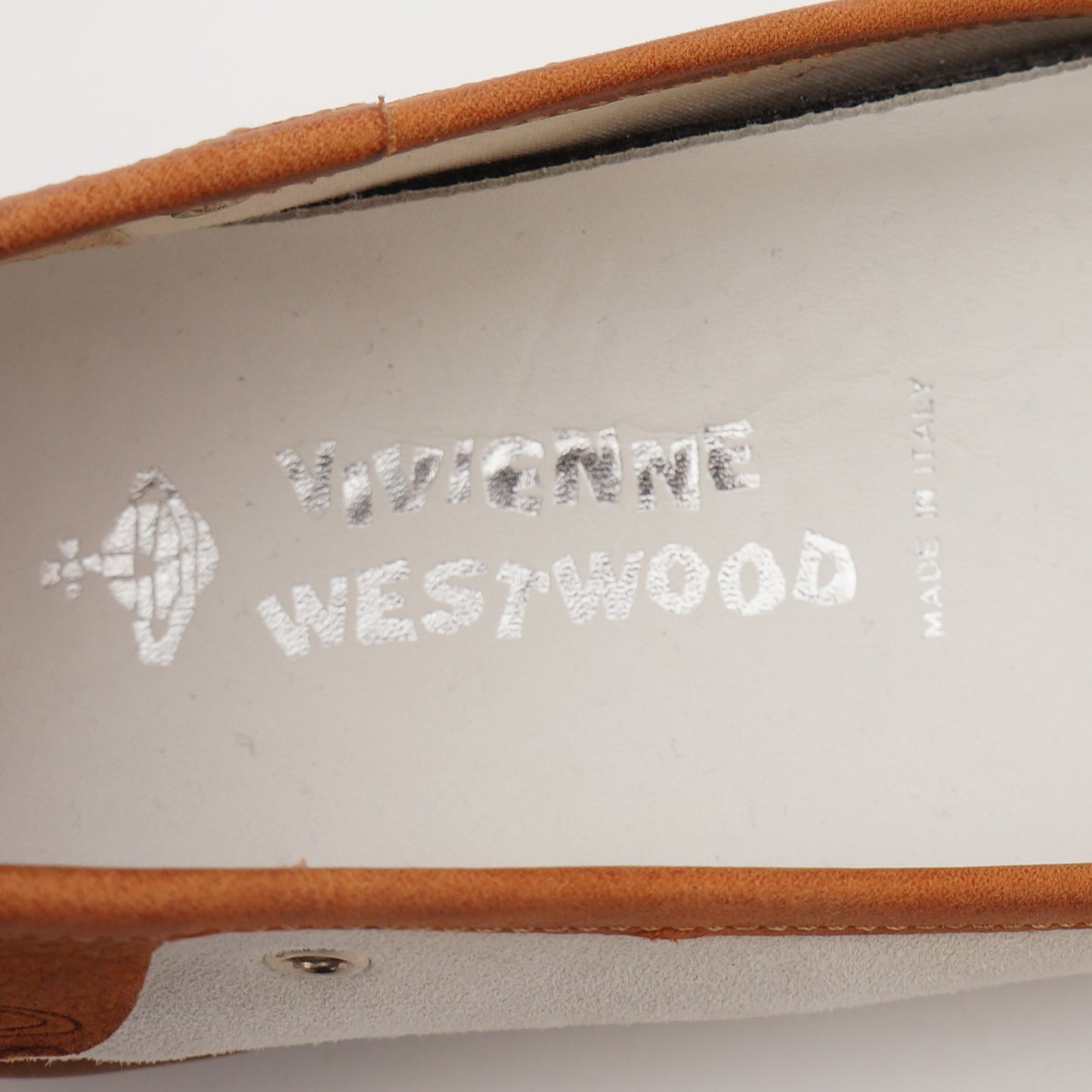 VIVIENNE WESTWOOD SUEDE AND LEATHER FLATS - leefluxury.com