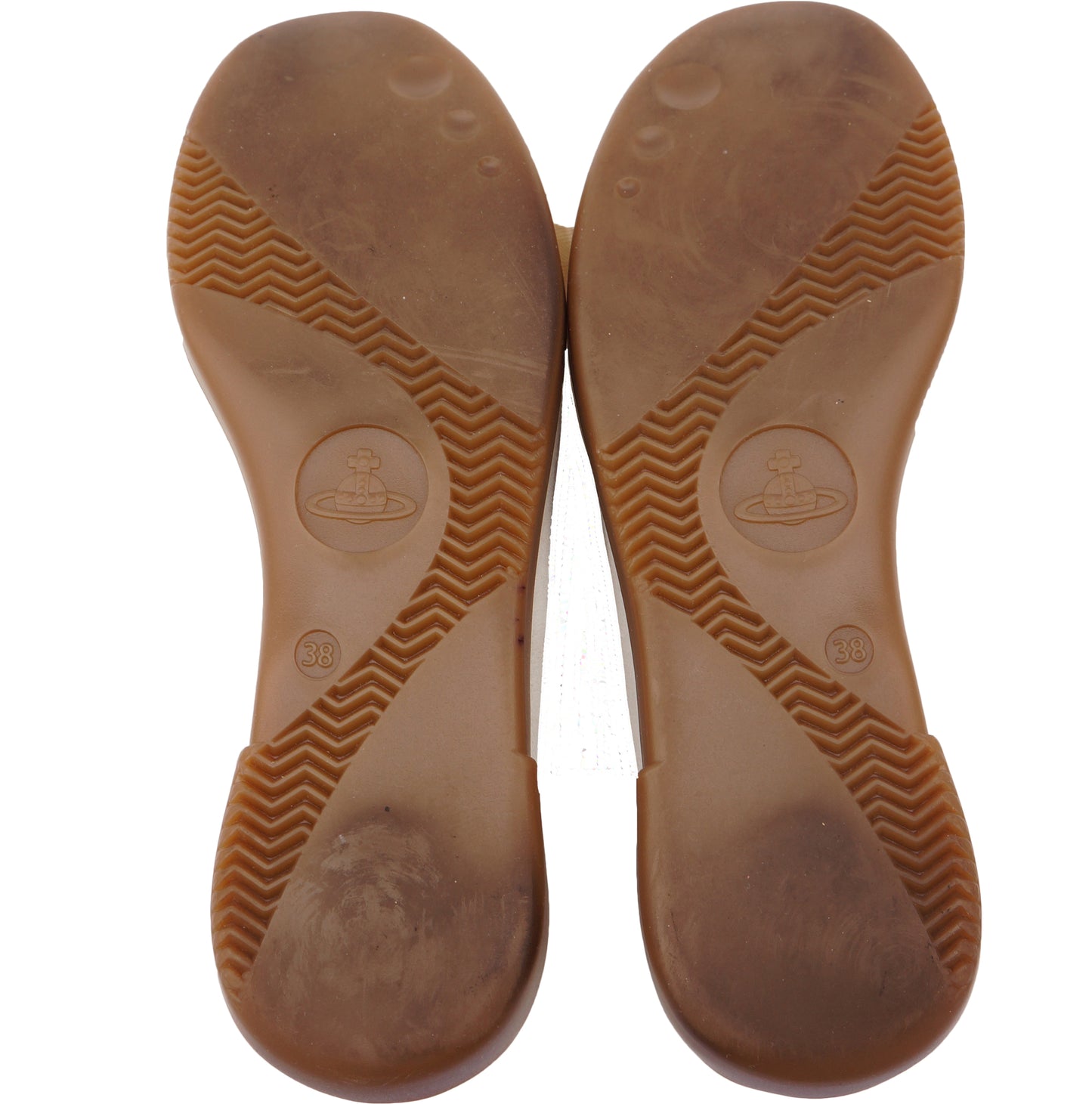 VIVIENNE WESTWOOD SUEDE AND LEATHER FLATS - leefluxury.com