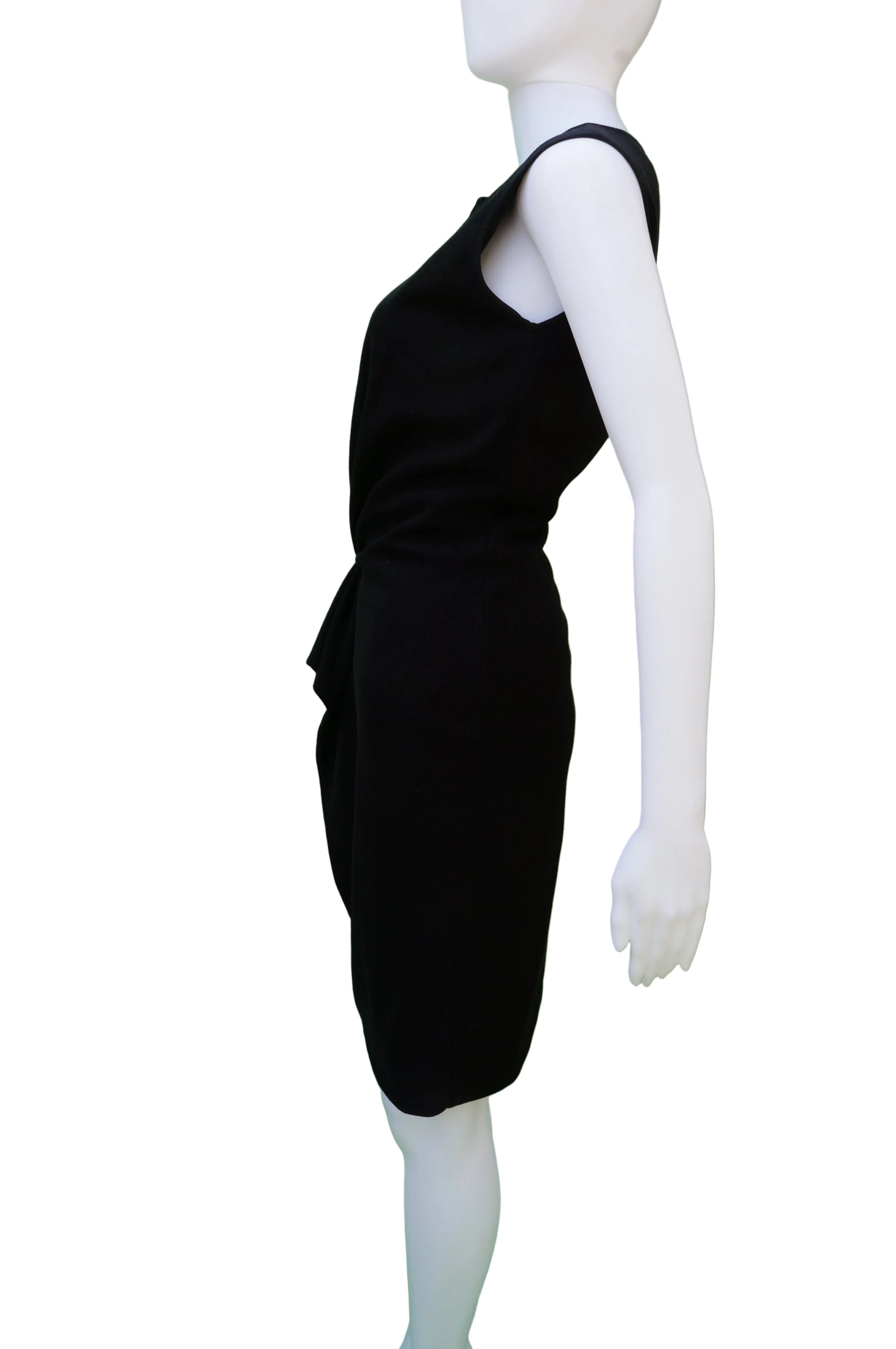 giambattista valli little black dresses Giambattista Valli Black Cotton Knit Puffed Sleeve Short Dress