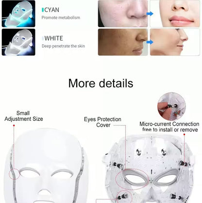 7 Colour Face And Neck LED With Micro-Current Mask