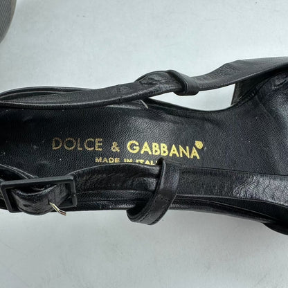 Dolce Gabbana Leather Kitten Heel Shoe