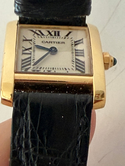 Cartier Tank Francais Watch 18k Yellow Gold