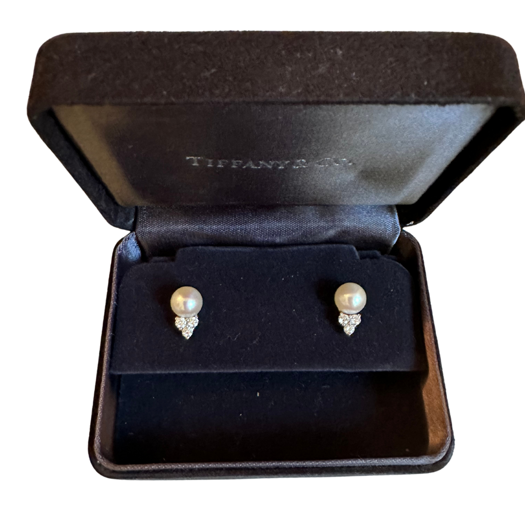 TIFFANY & CO. Pearl and Diamond Earrings