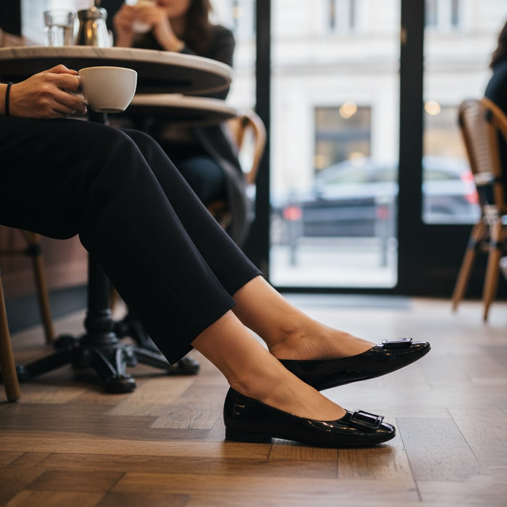 Roger Vivier Patent Leather Buckle Flats